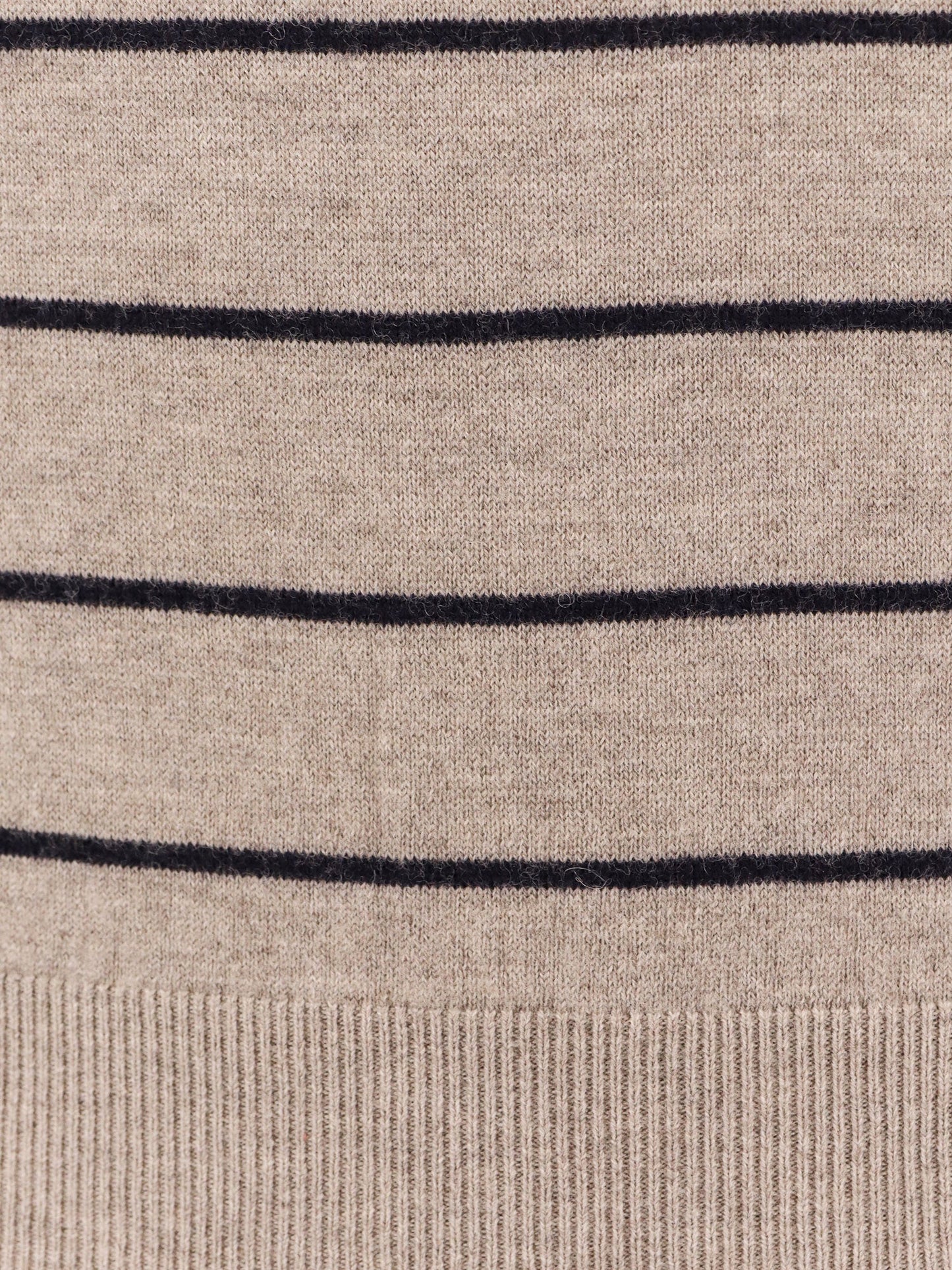 Super fine merino wool striped polo shirt