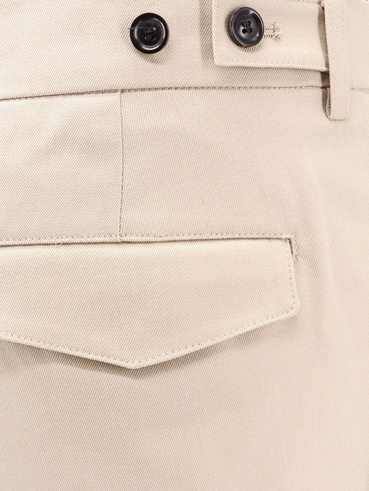 Wide wool blend trouser with pinces