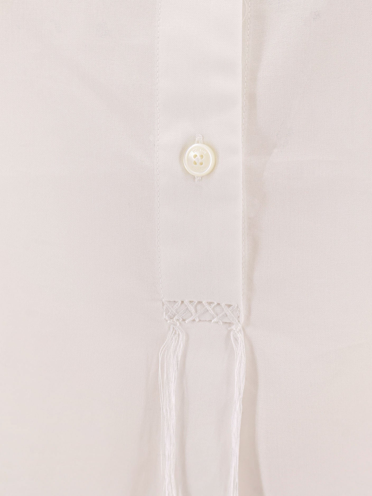 Stand collar organic cotton shirt