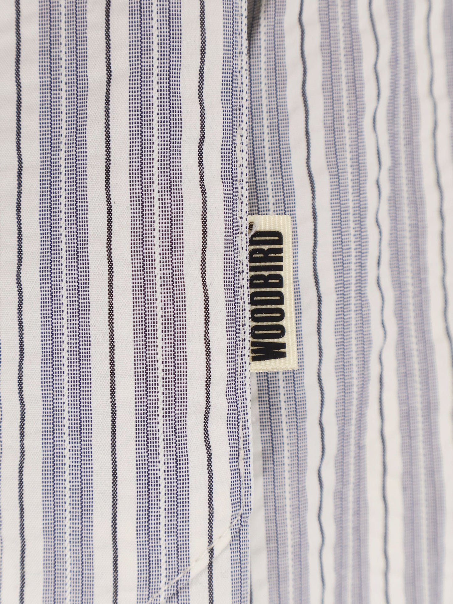 Striped cotton blend shirt