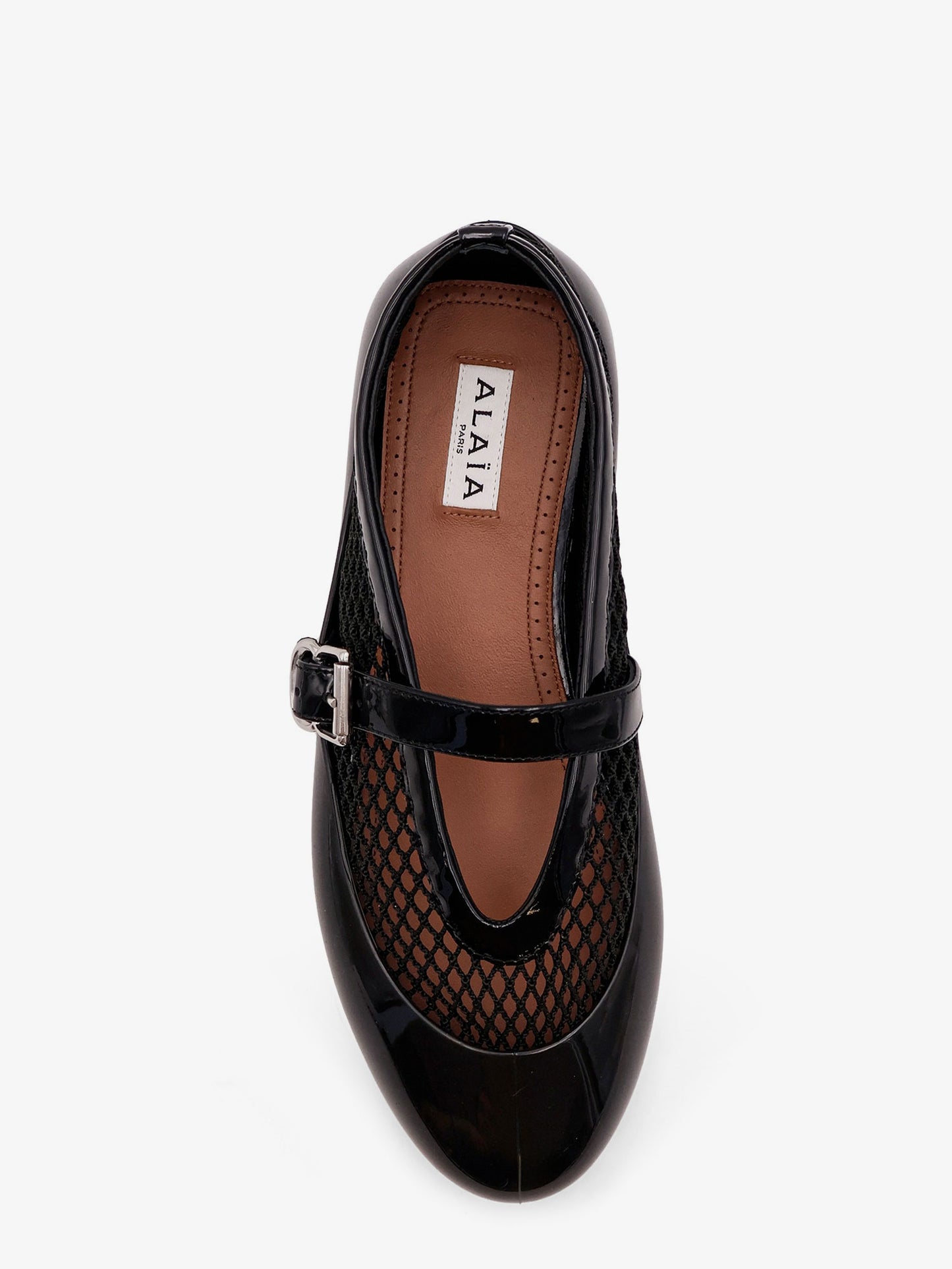 Rubber Flat mesh ballerinas