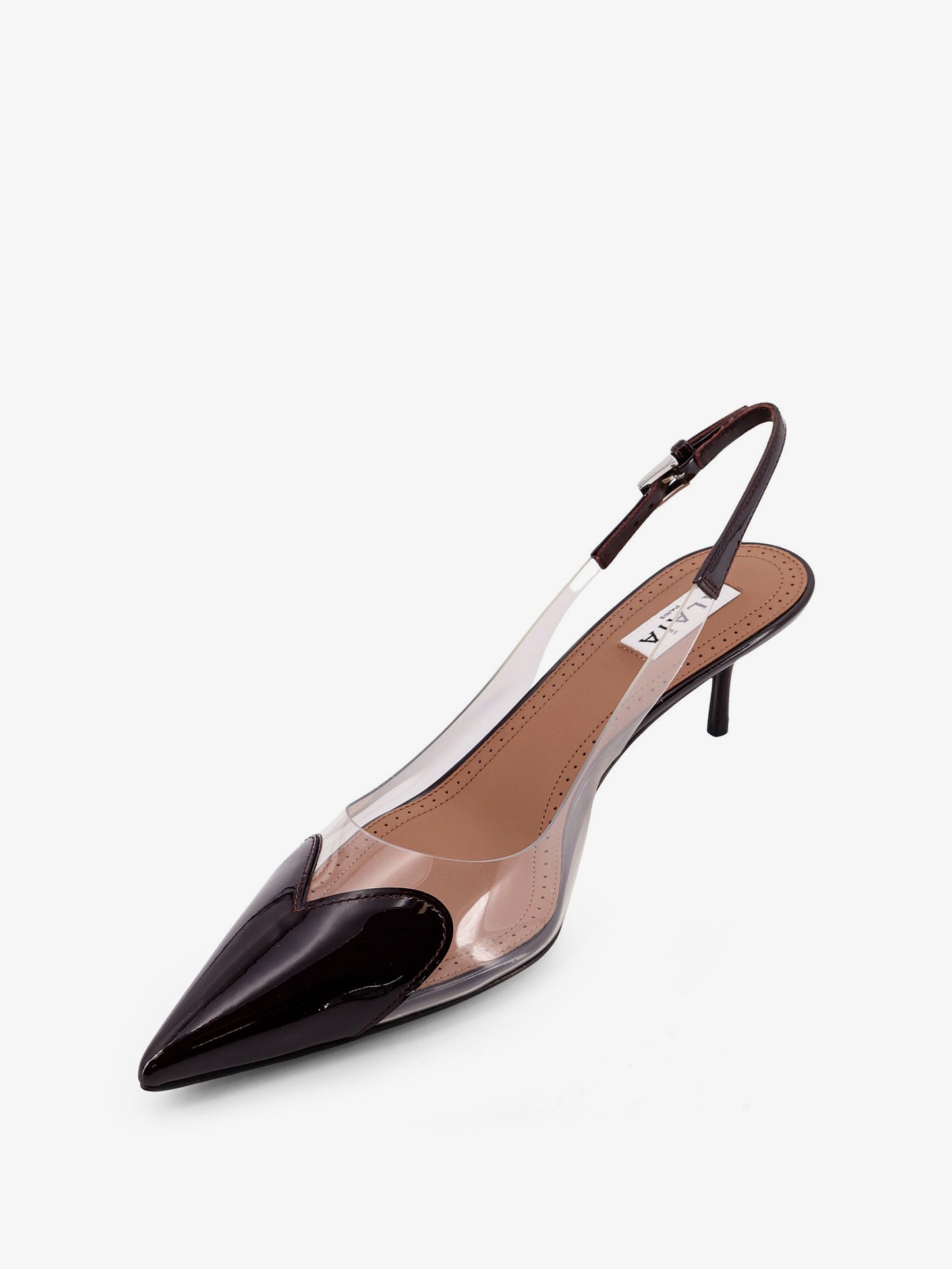 Le Coeur PVC and leather pumps