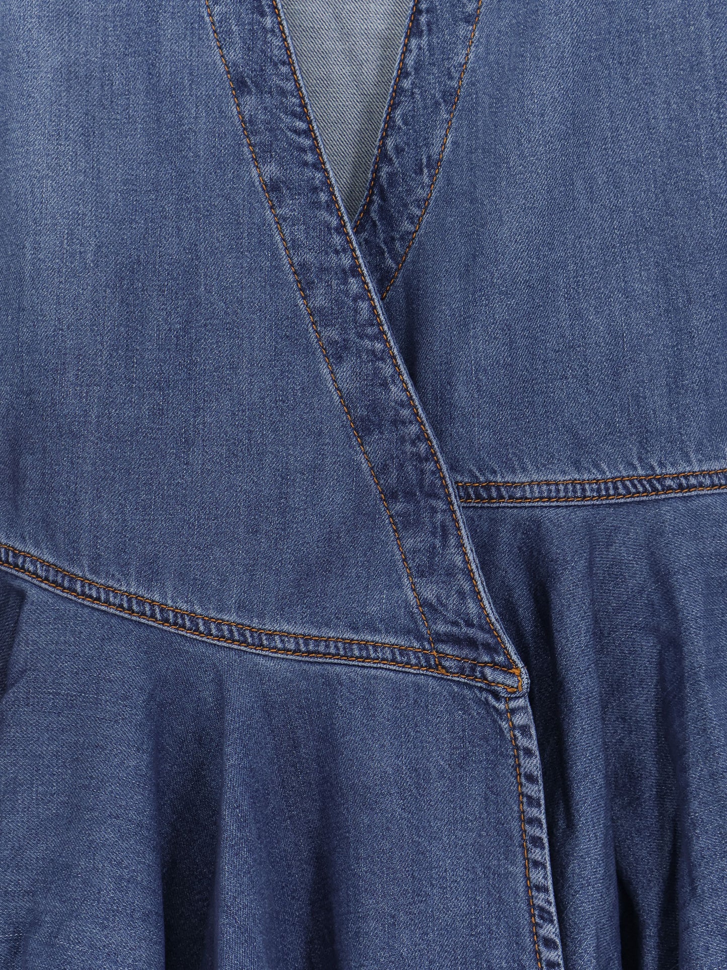 Wrap denim dress