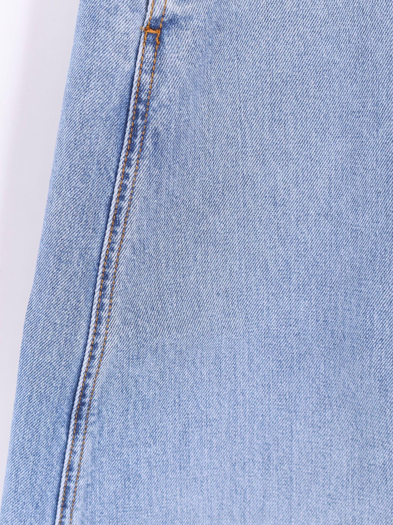 Round denim jumpsuit