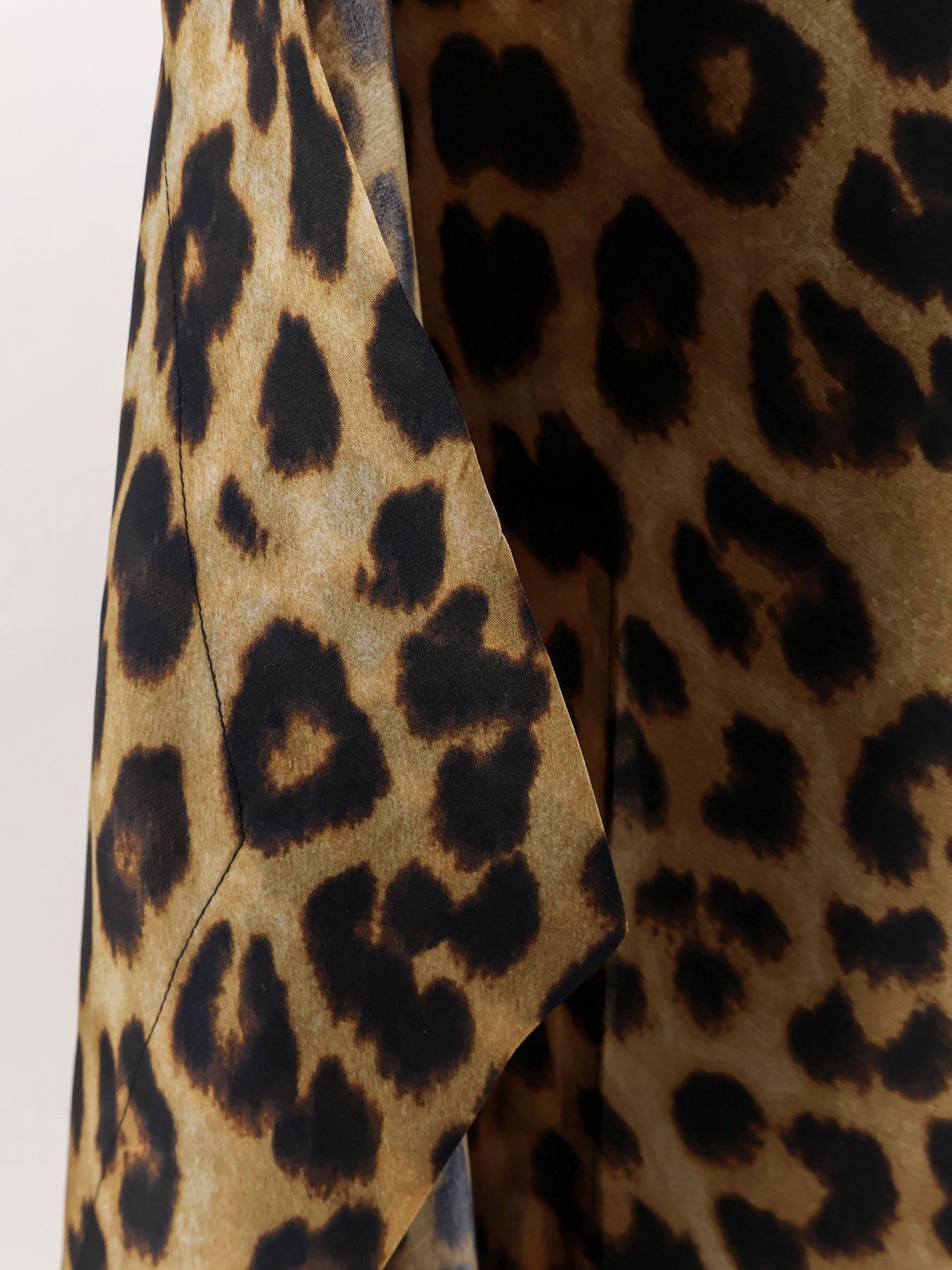 Gonna in seta con stampa animalier