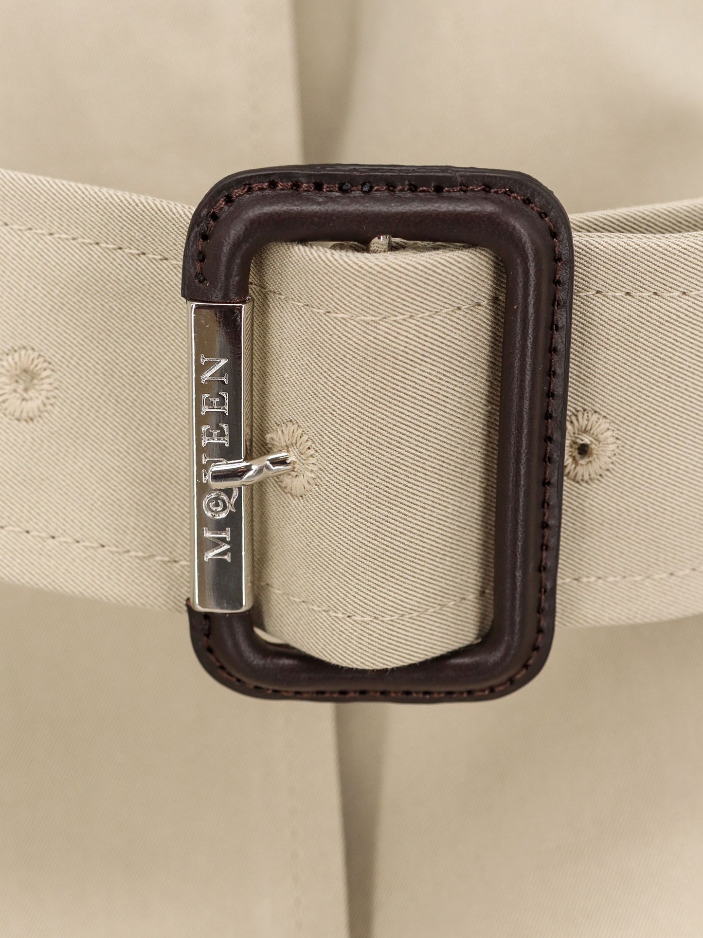 Trench in cotone con manica Puff