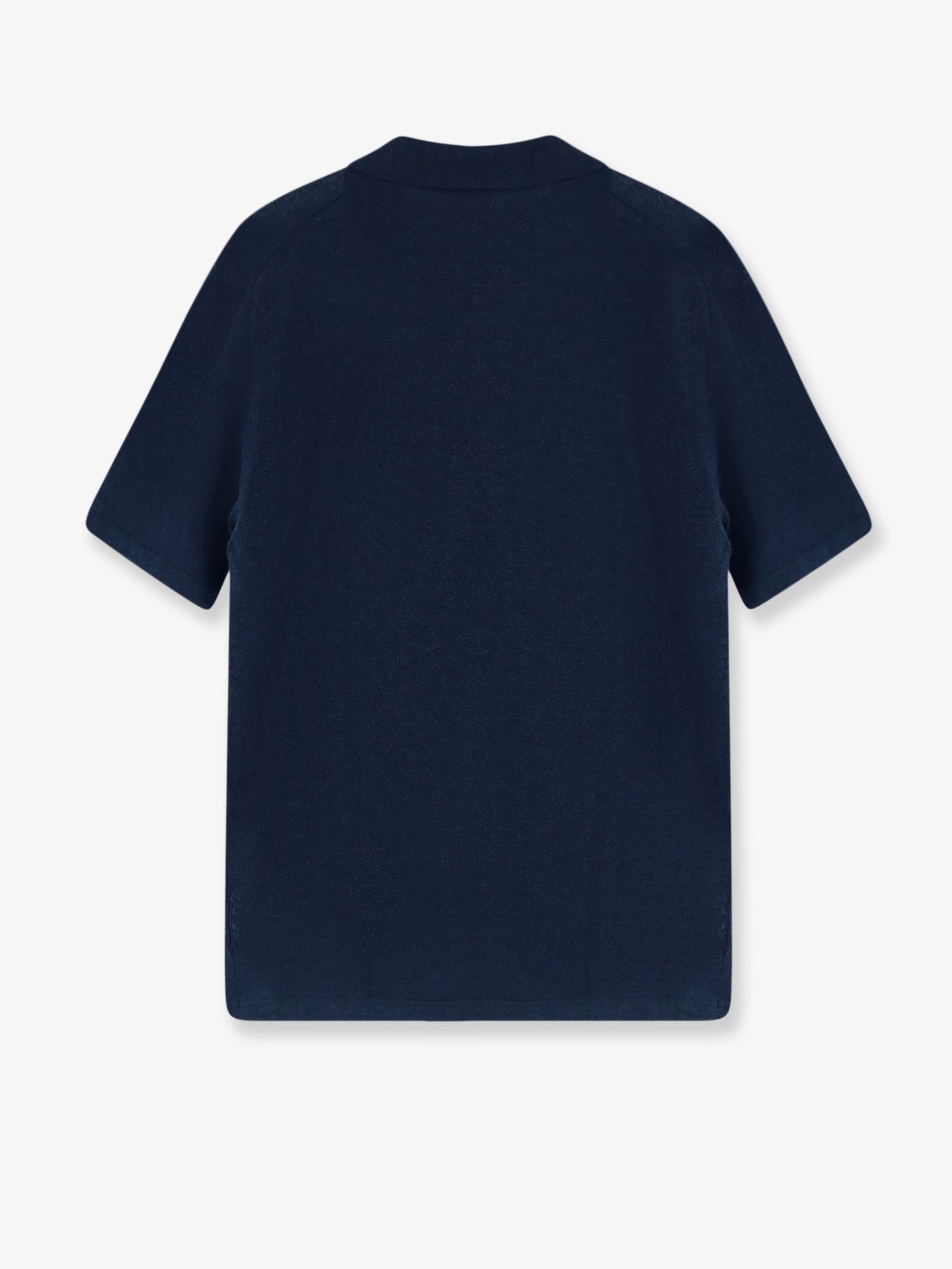 Linen and cotton blend polo shirt