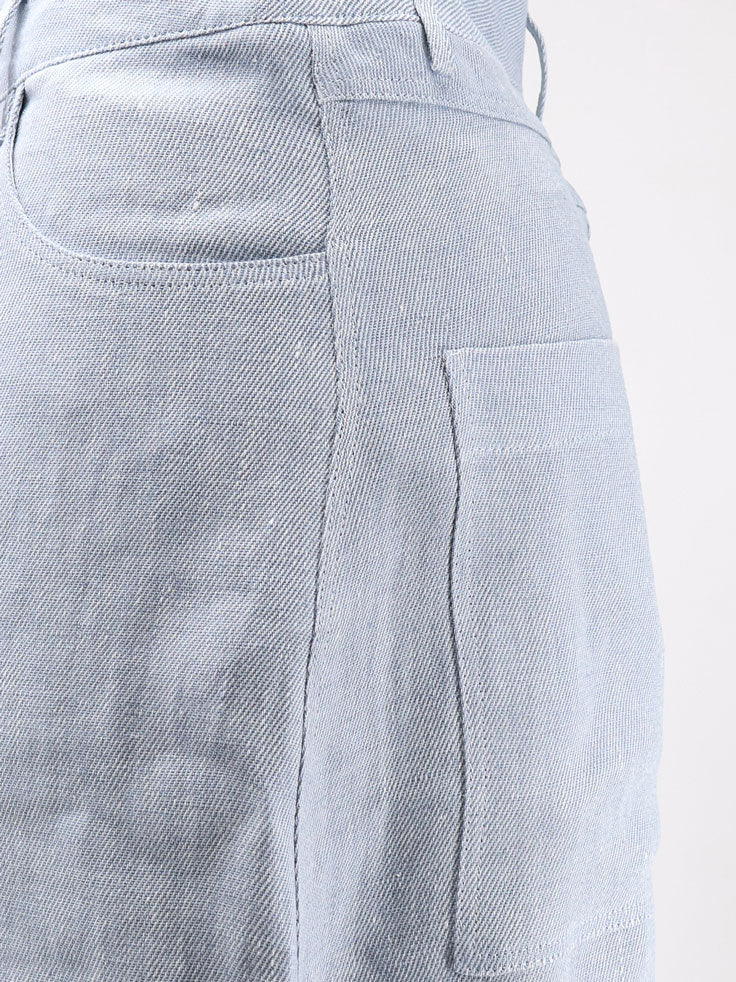 Délavé linen bermuda shorts