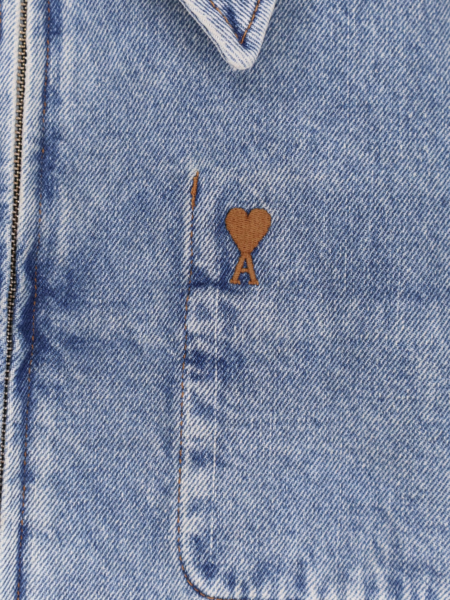 Denim jacket with iconic logo on the front