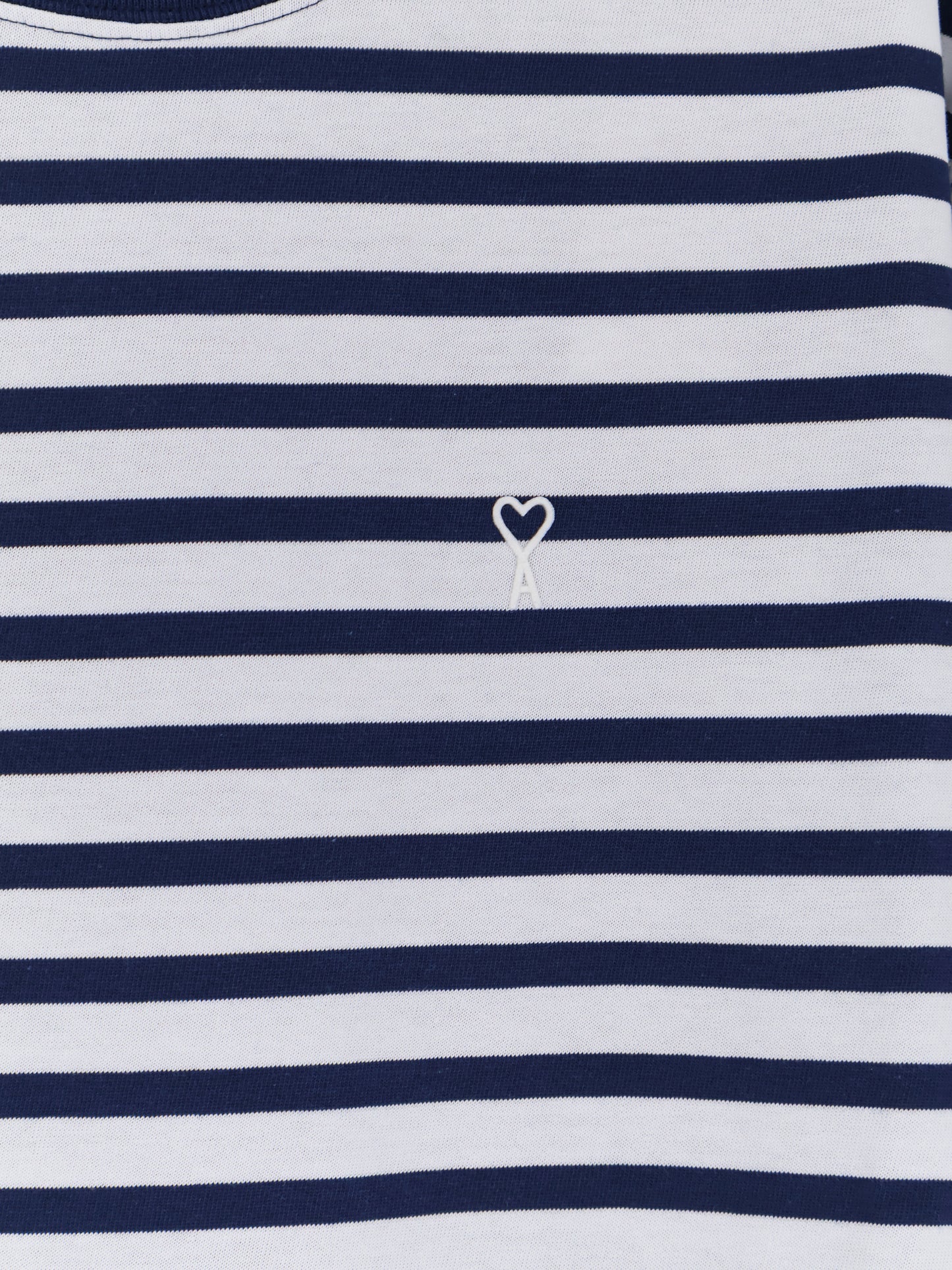 Cotton T-shirt with striped pattern