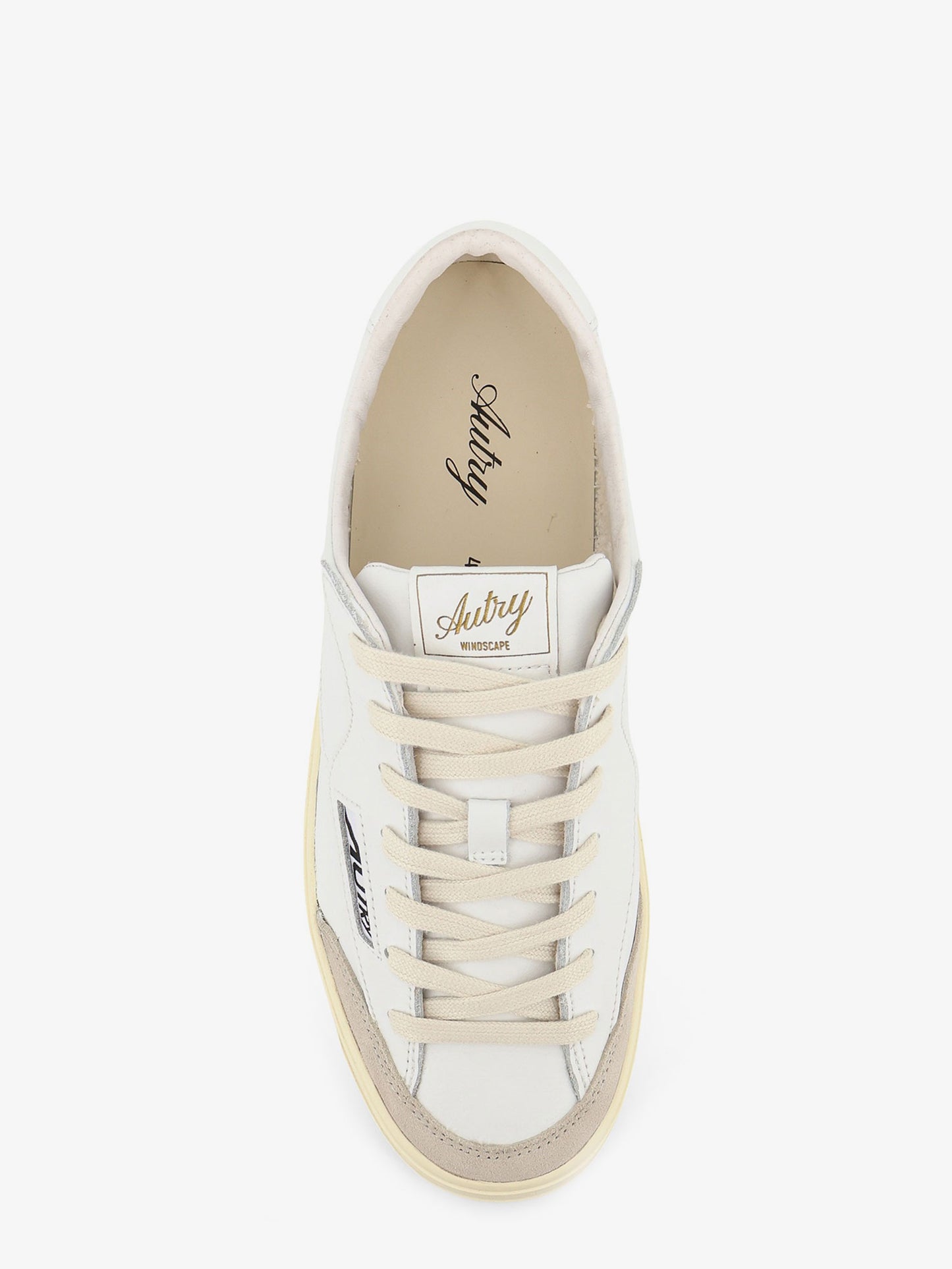 Windscape leather sneakers with suede insert