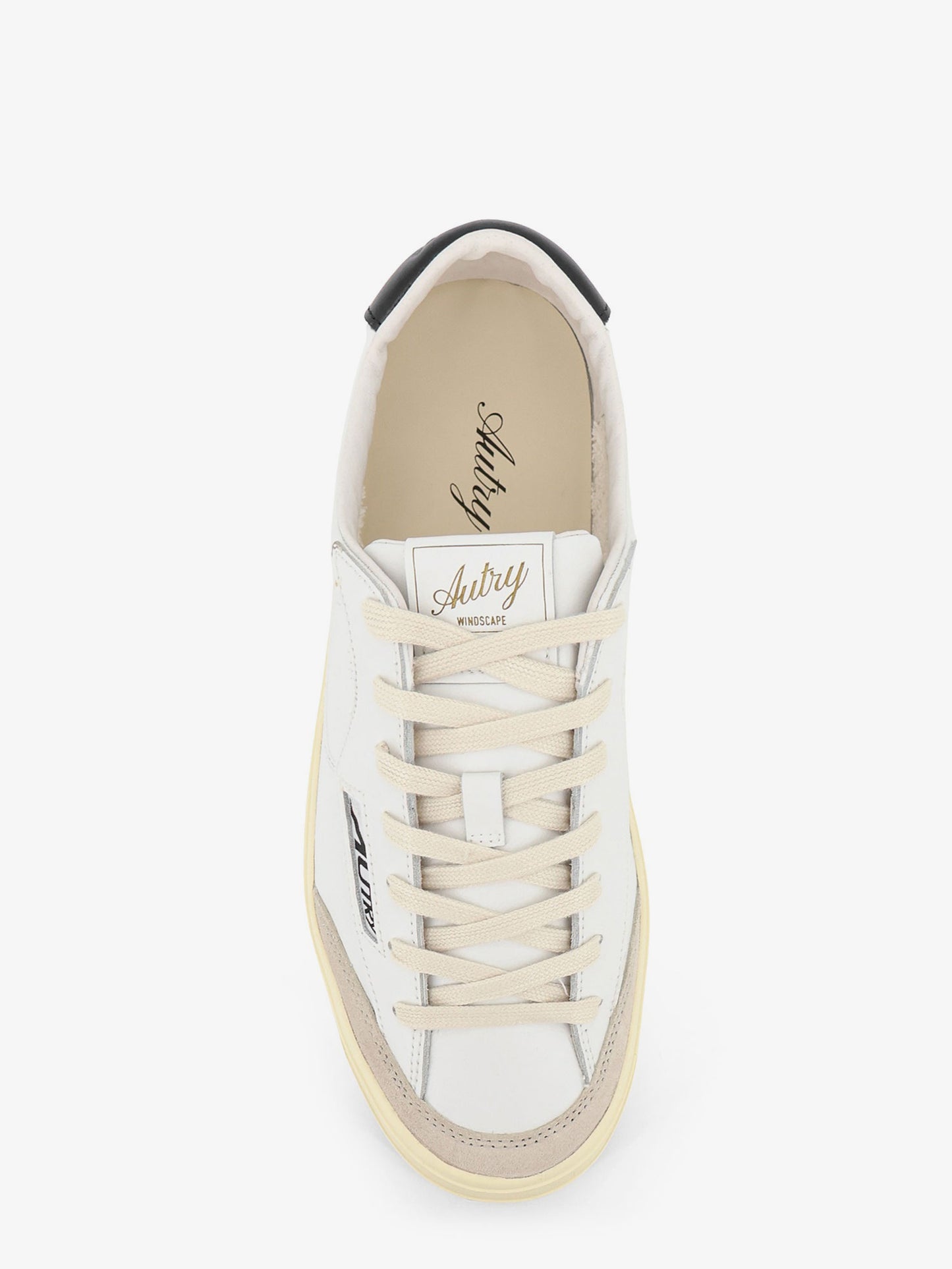 Windscape leather sneakers with suede insert