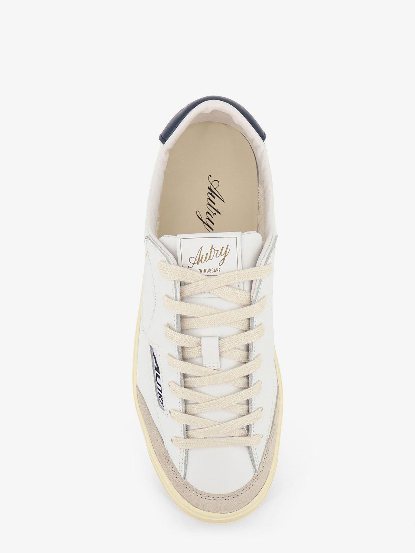 Windscape leather sneakers with suede insert