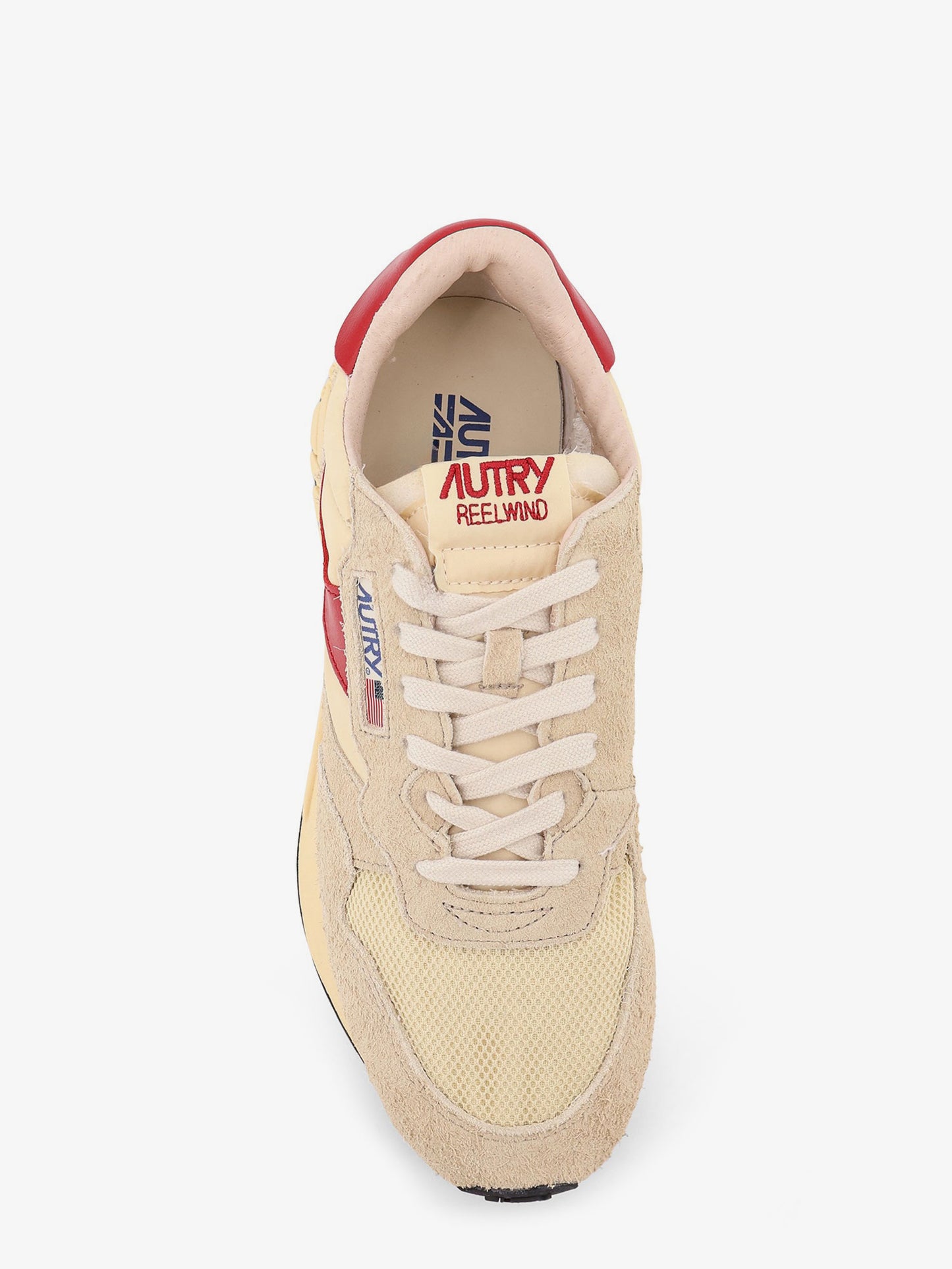 Suede and mesh sneakers with logo on the side