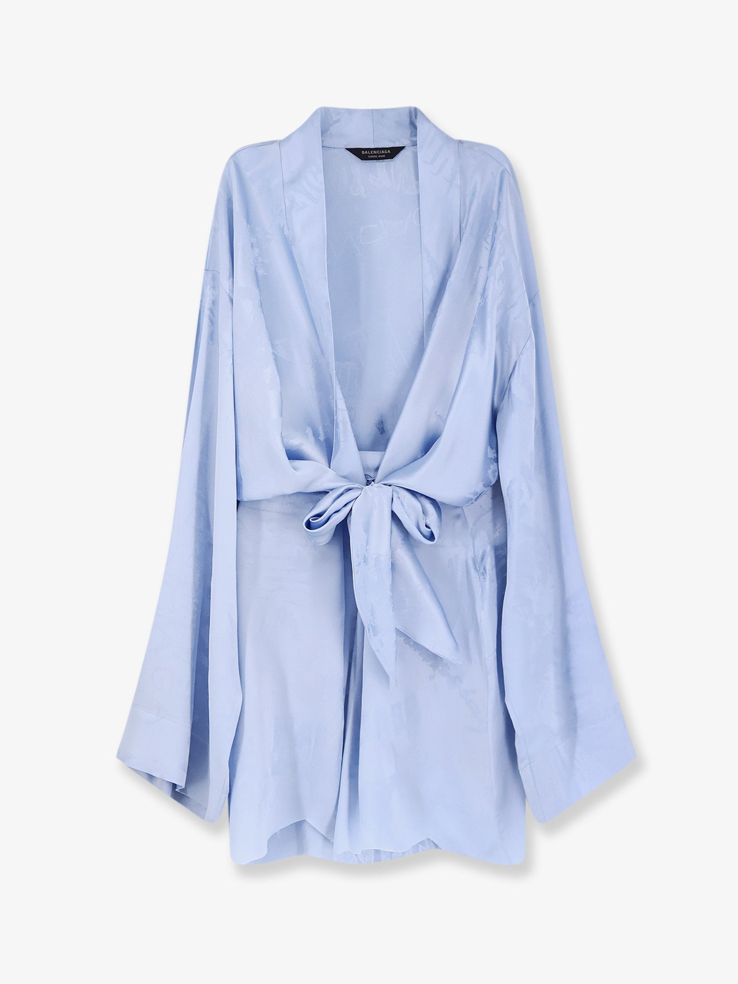 target white and blue floral dress Buy Balenciaga Light Blue & Cream Mini Dress - 36 main image 0