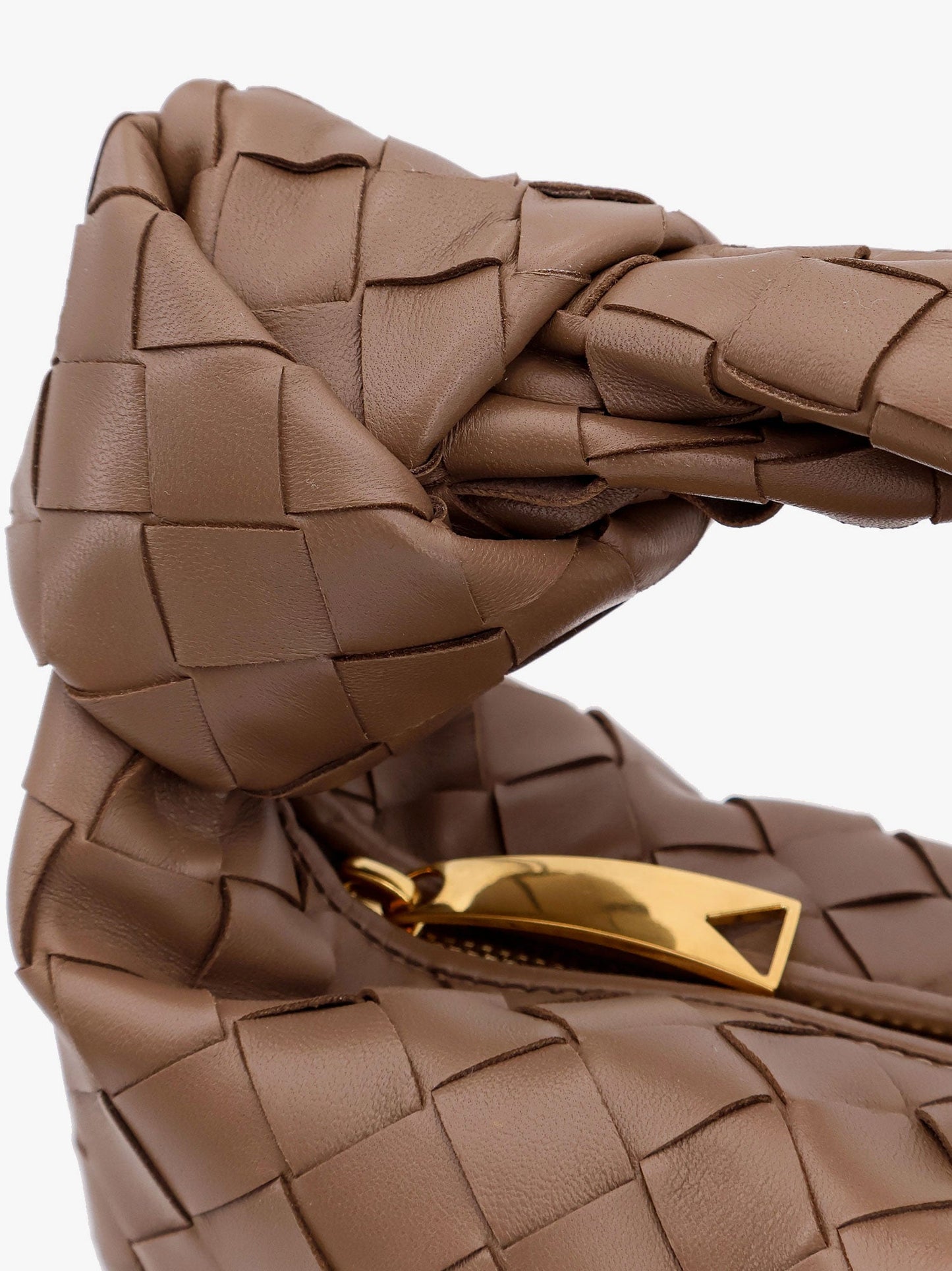 Mini Jodie leather handbag with Intrecciato pattern