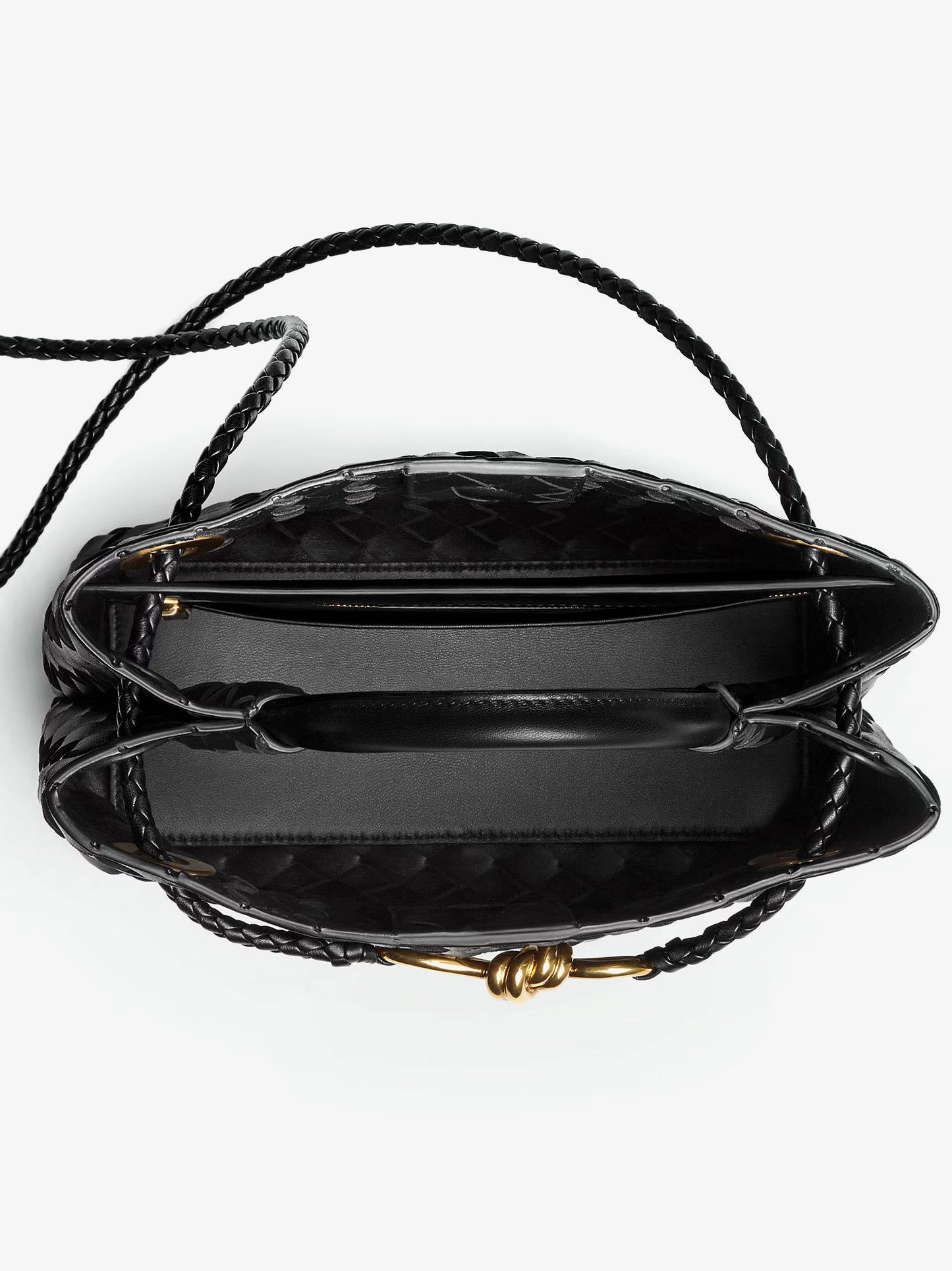 Andiamo Small leather crossbody bag with Intrecciato motif