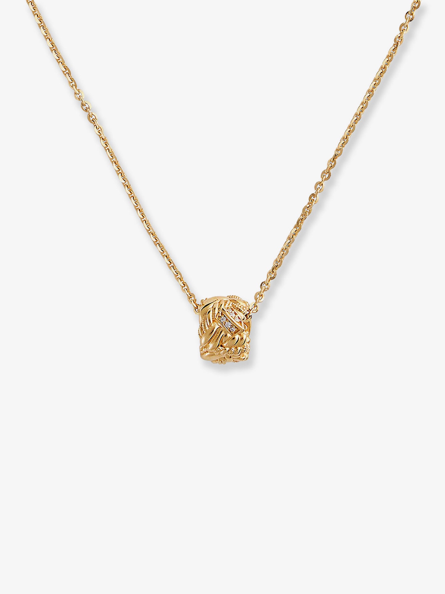 Silver necklace with Intreccio pendant