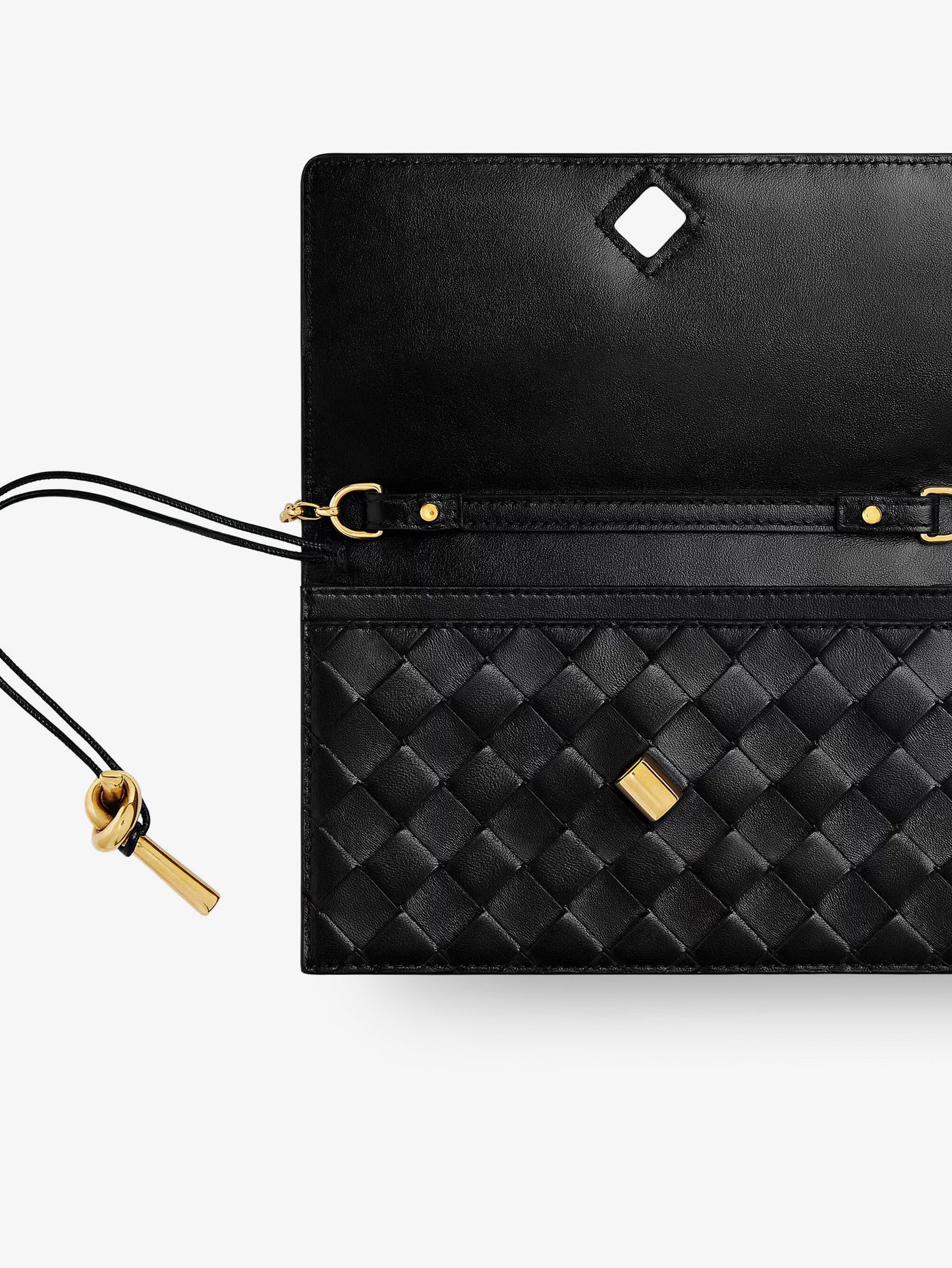 Leather crossbody bag with Intrecciato motif