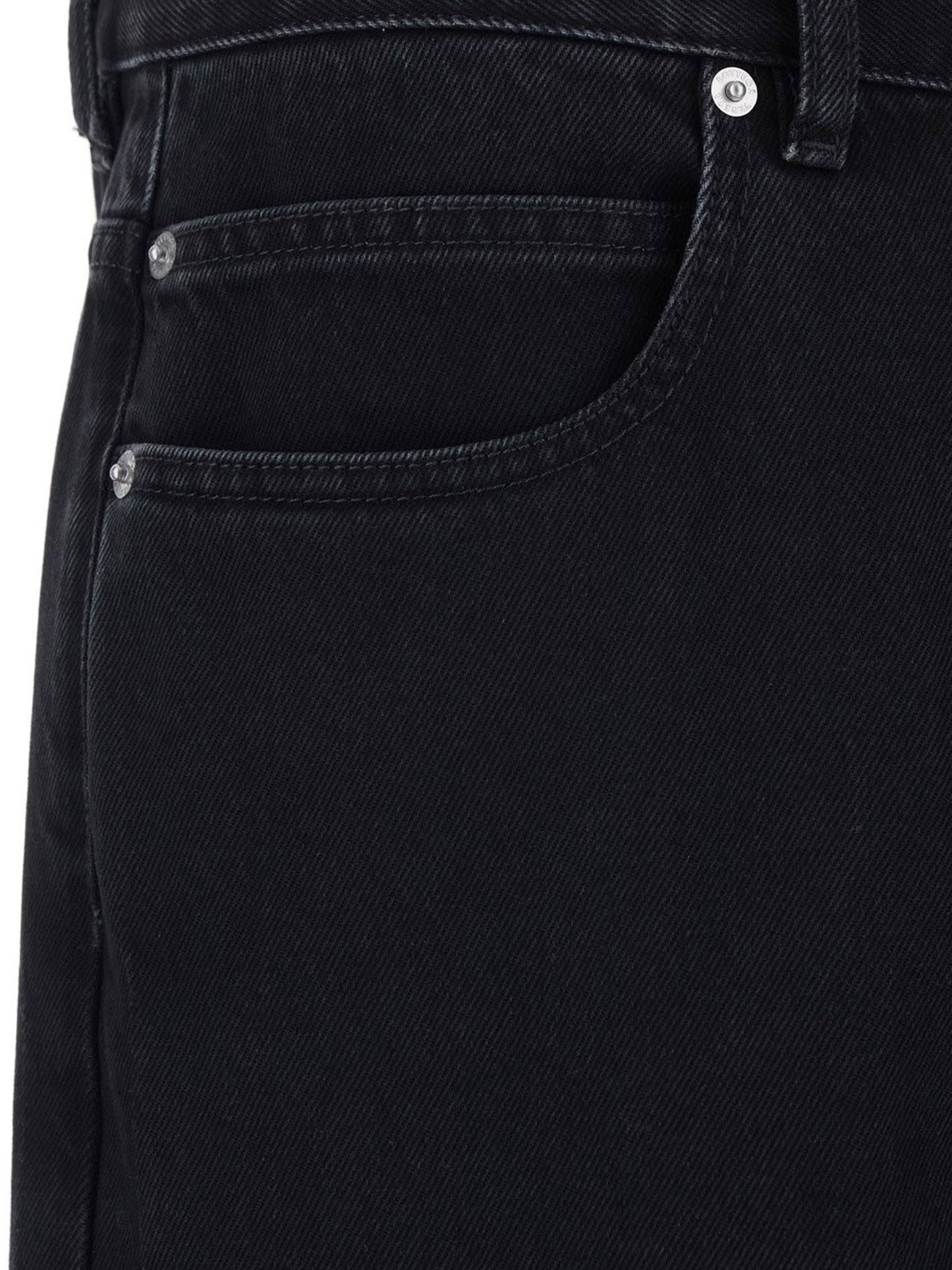 Black denim trousers