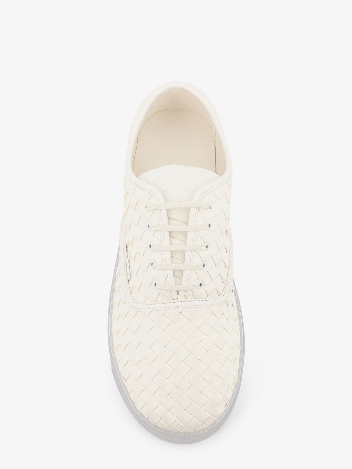 Serena leather sneakers with woven effect