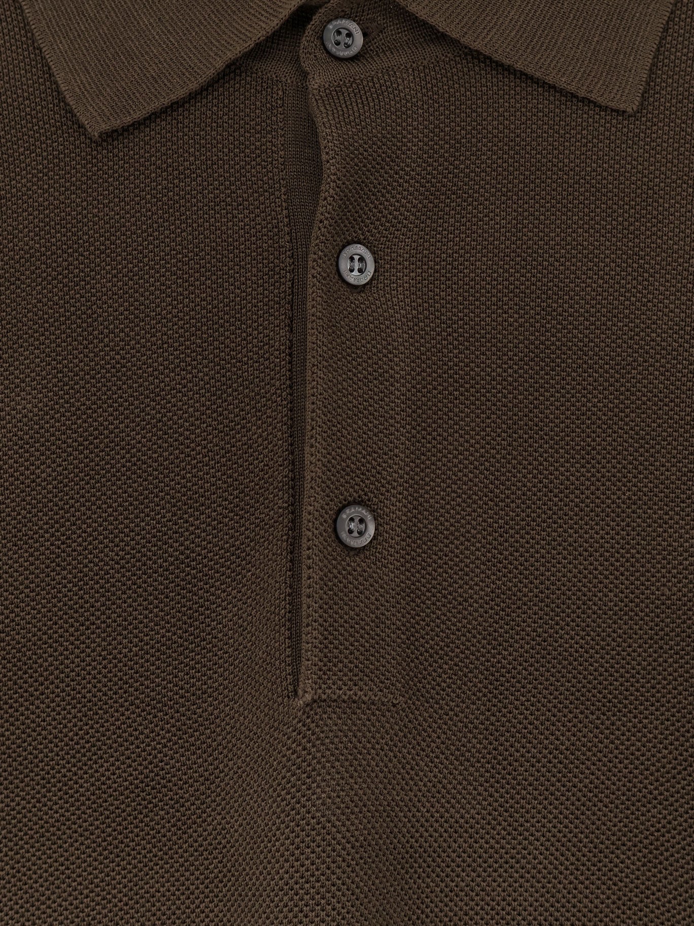Cotton and silk blend polo shirt