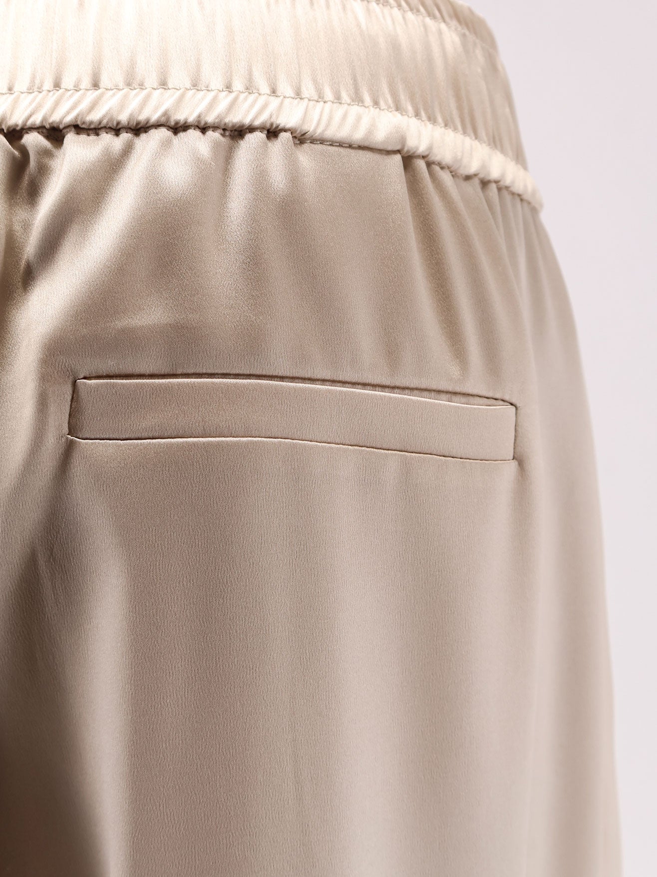 Stretch silk trousers