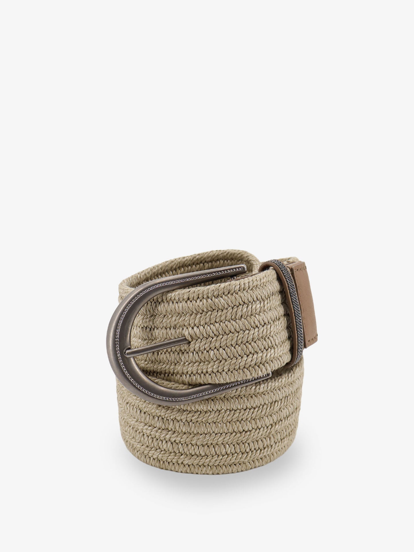 Linen belt with Shiny Loop detail