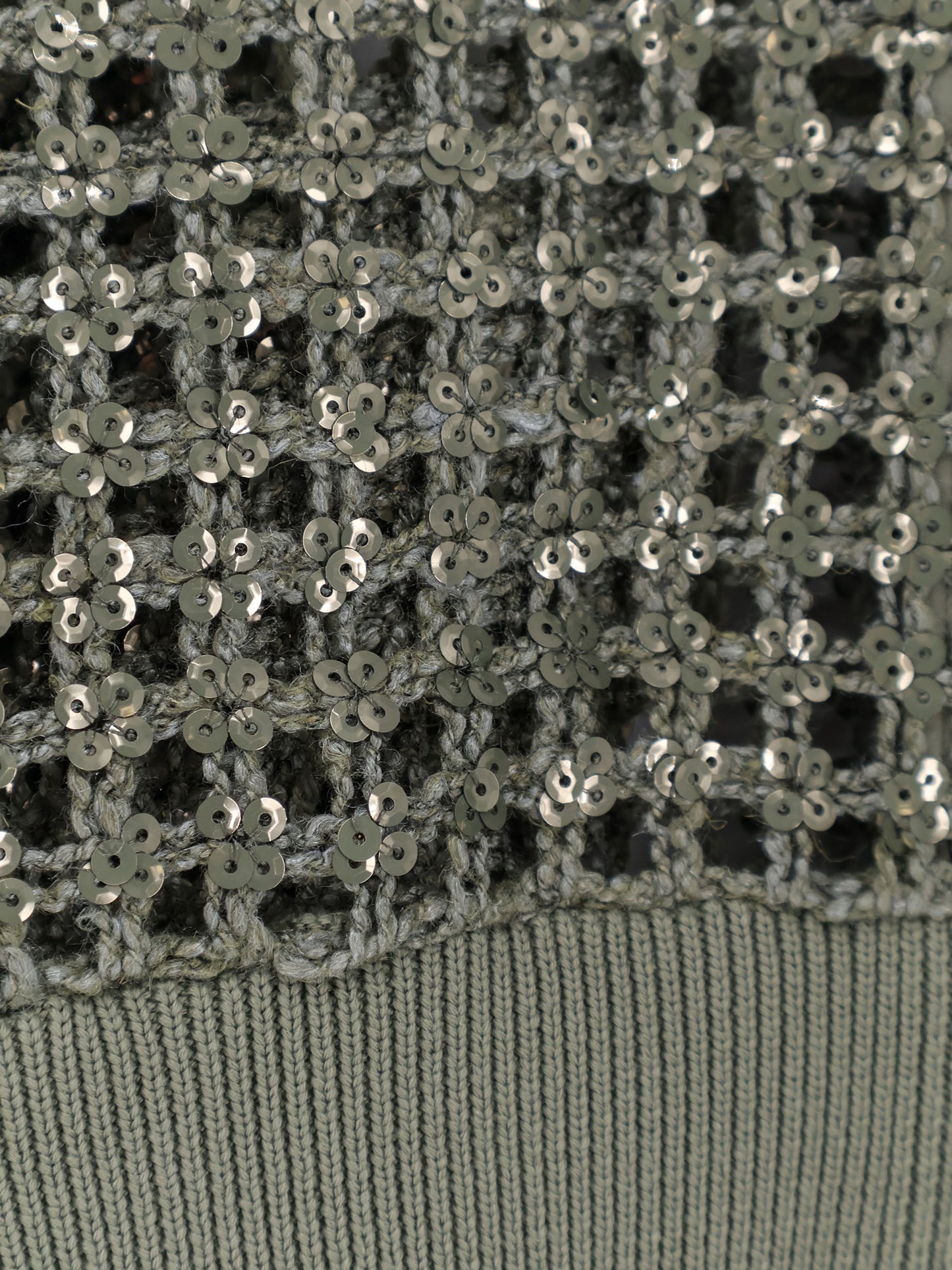 Cardigan Dazzling Net Embroidery in seta e lino