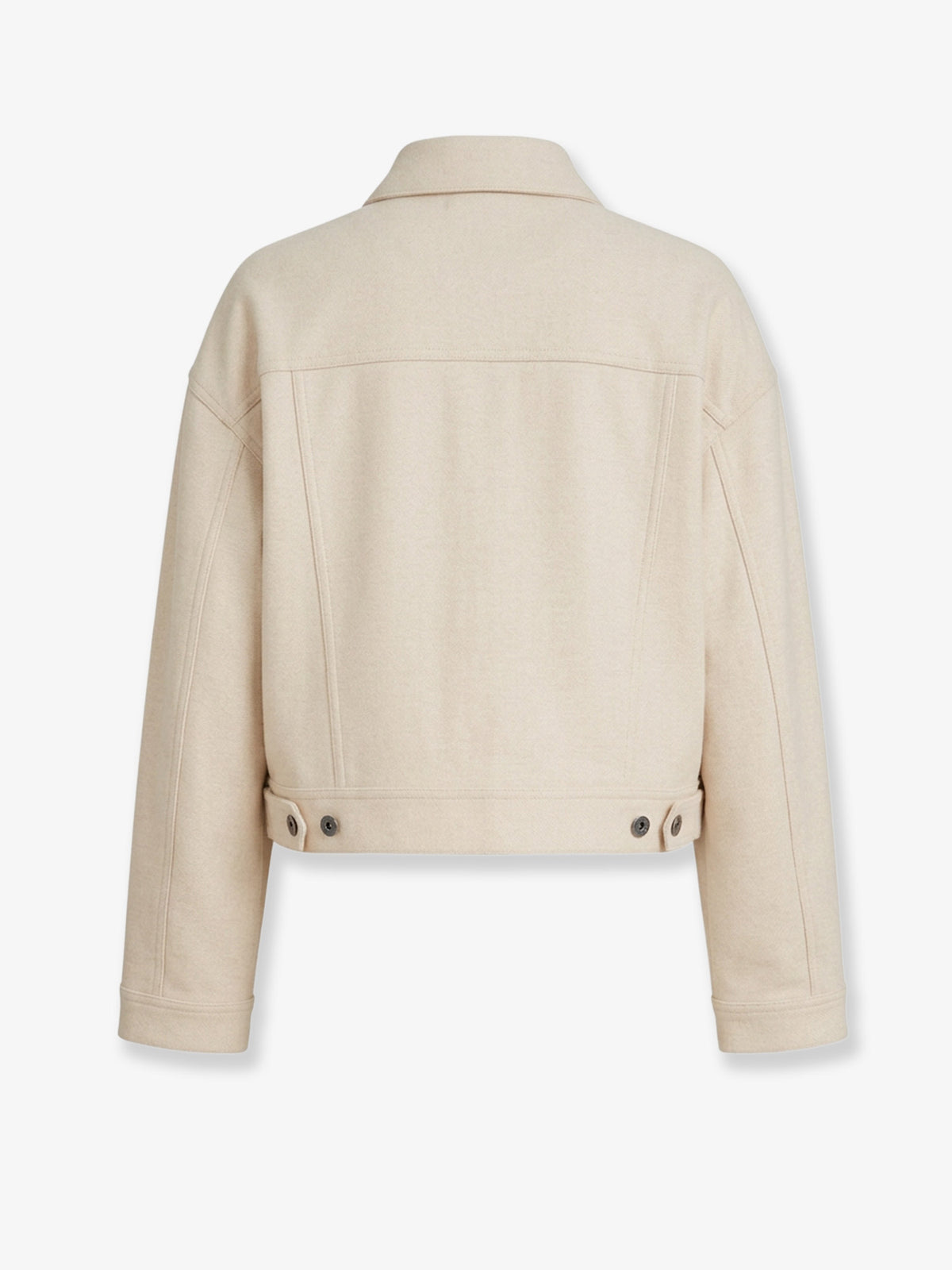 Cropped wool jacket with Monili profile