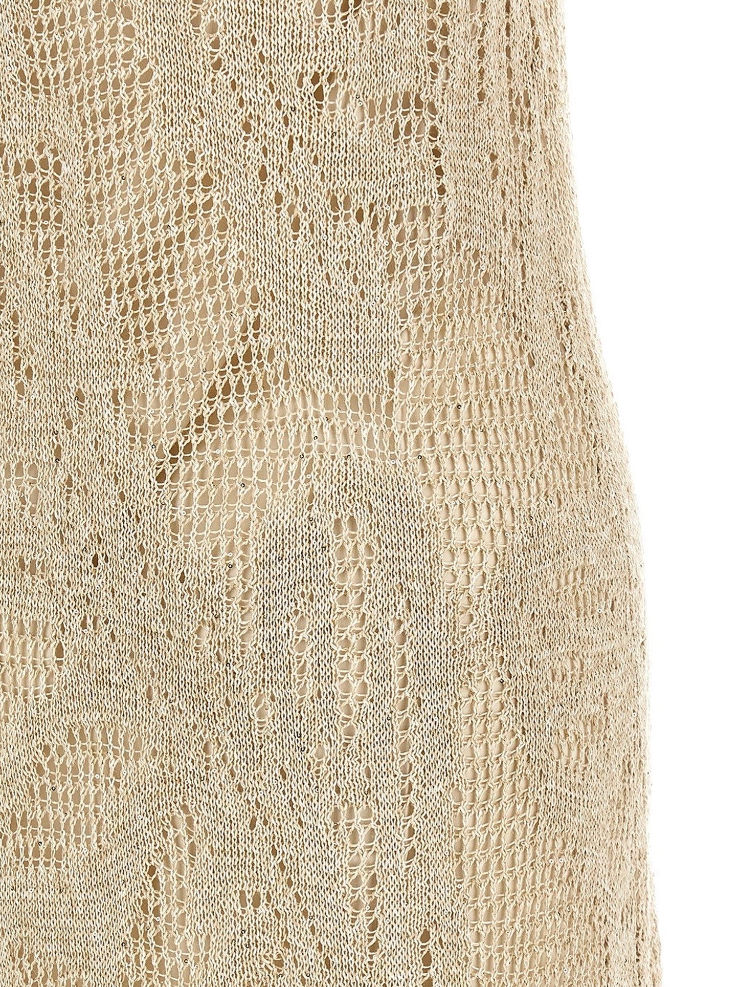 Knitted linen and cotton long dress