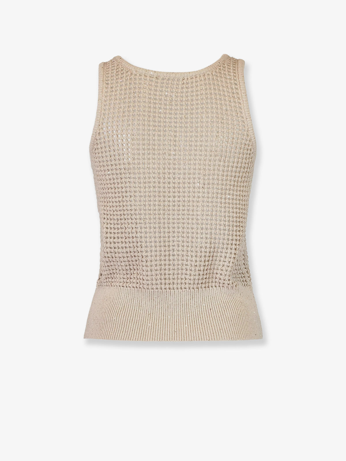 Top in maglia traforata in cotone