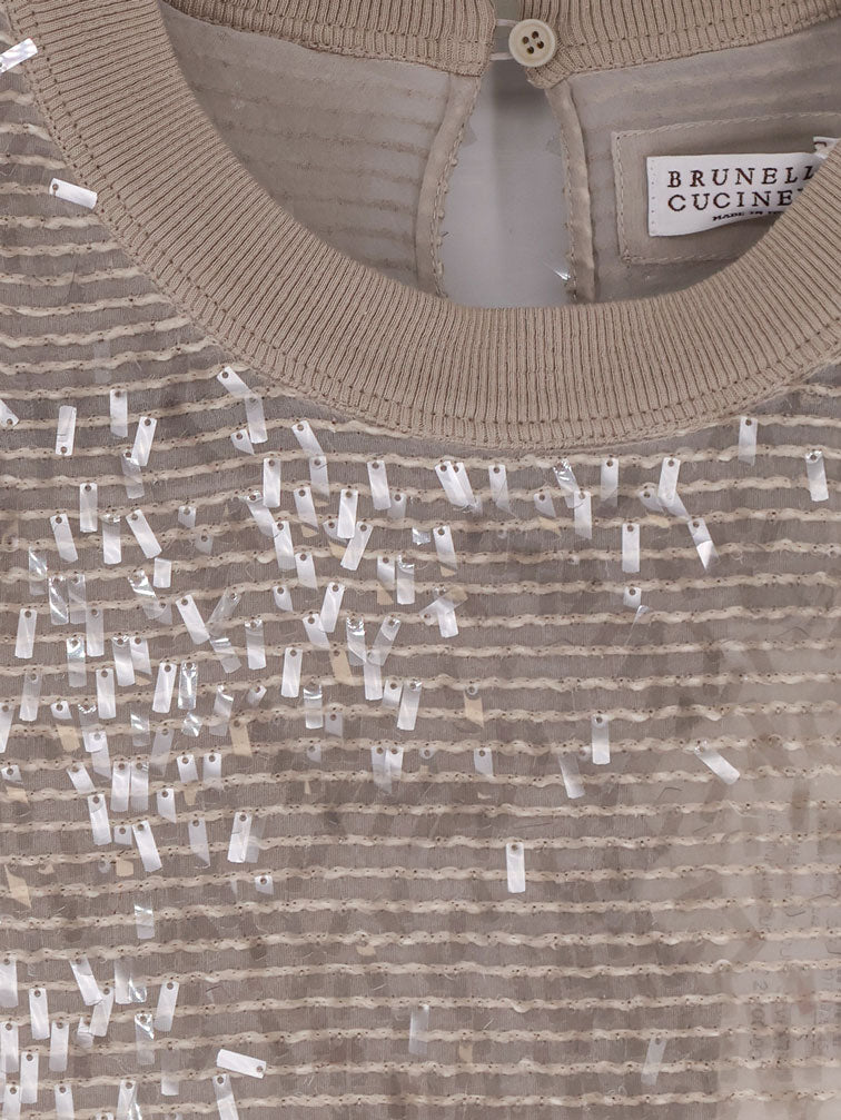 Silk top with sequins