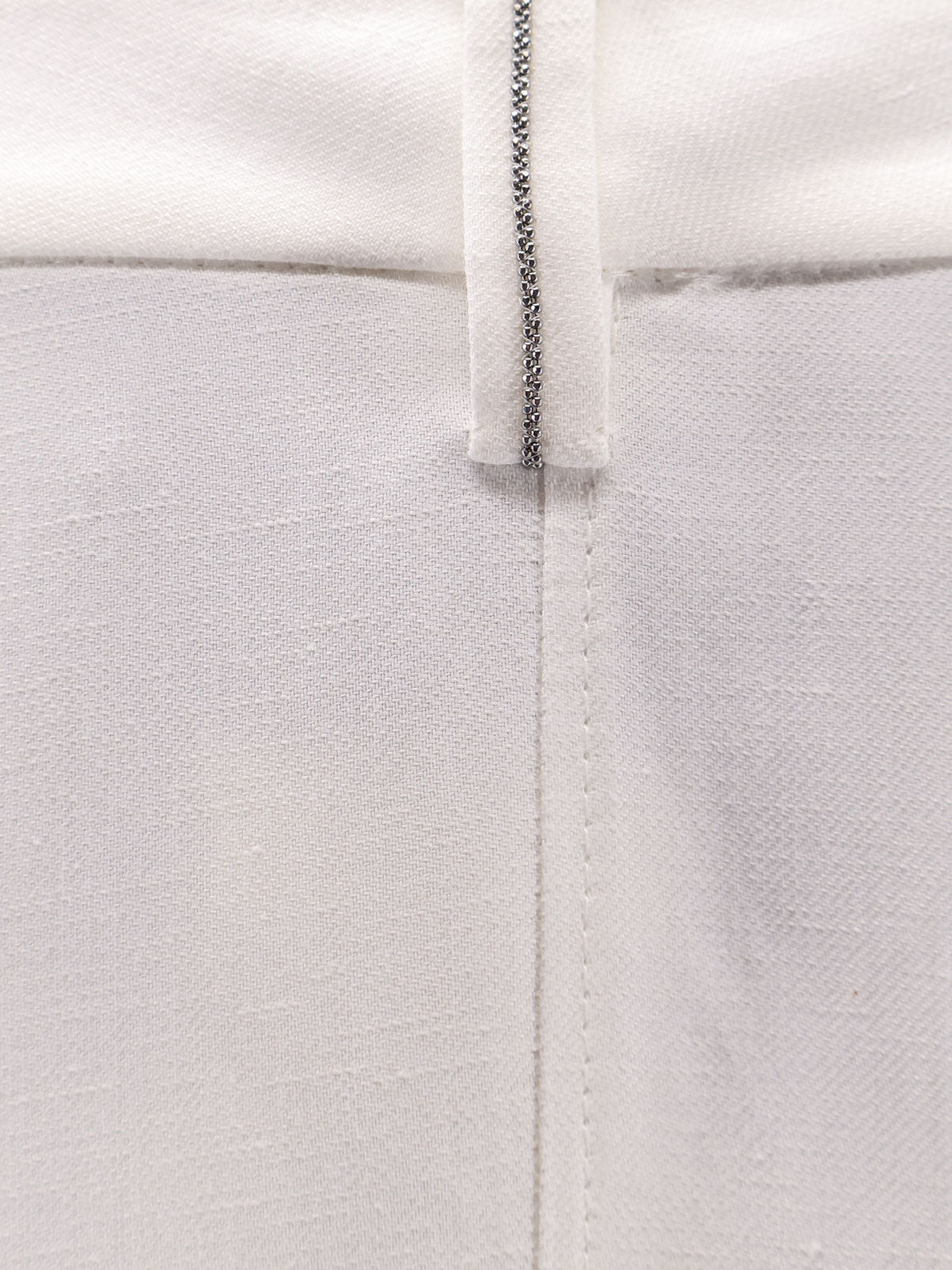 Viscose and linen skirt