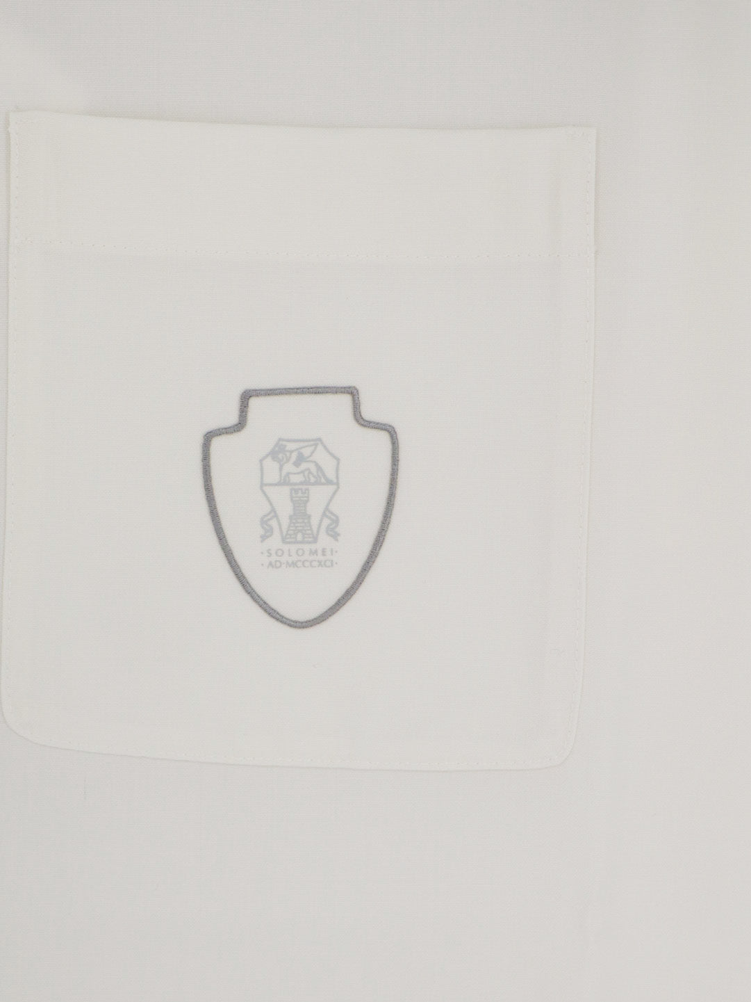 Virgin wool polo shirt with front logo patch