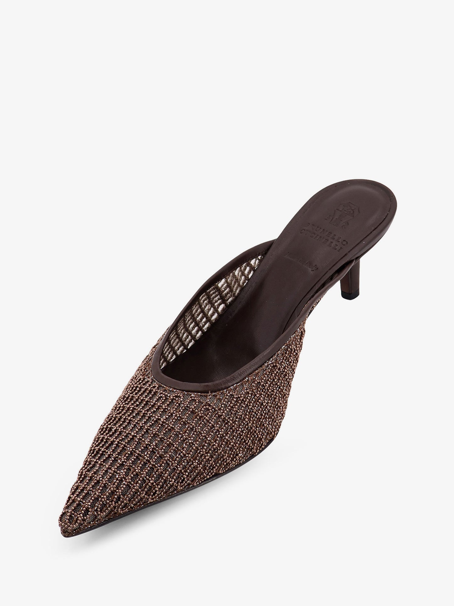 Leather sandals with Monili detail