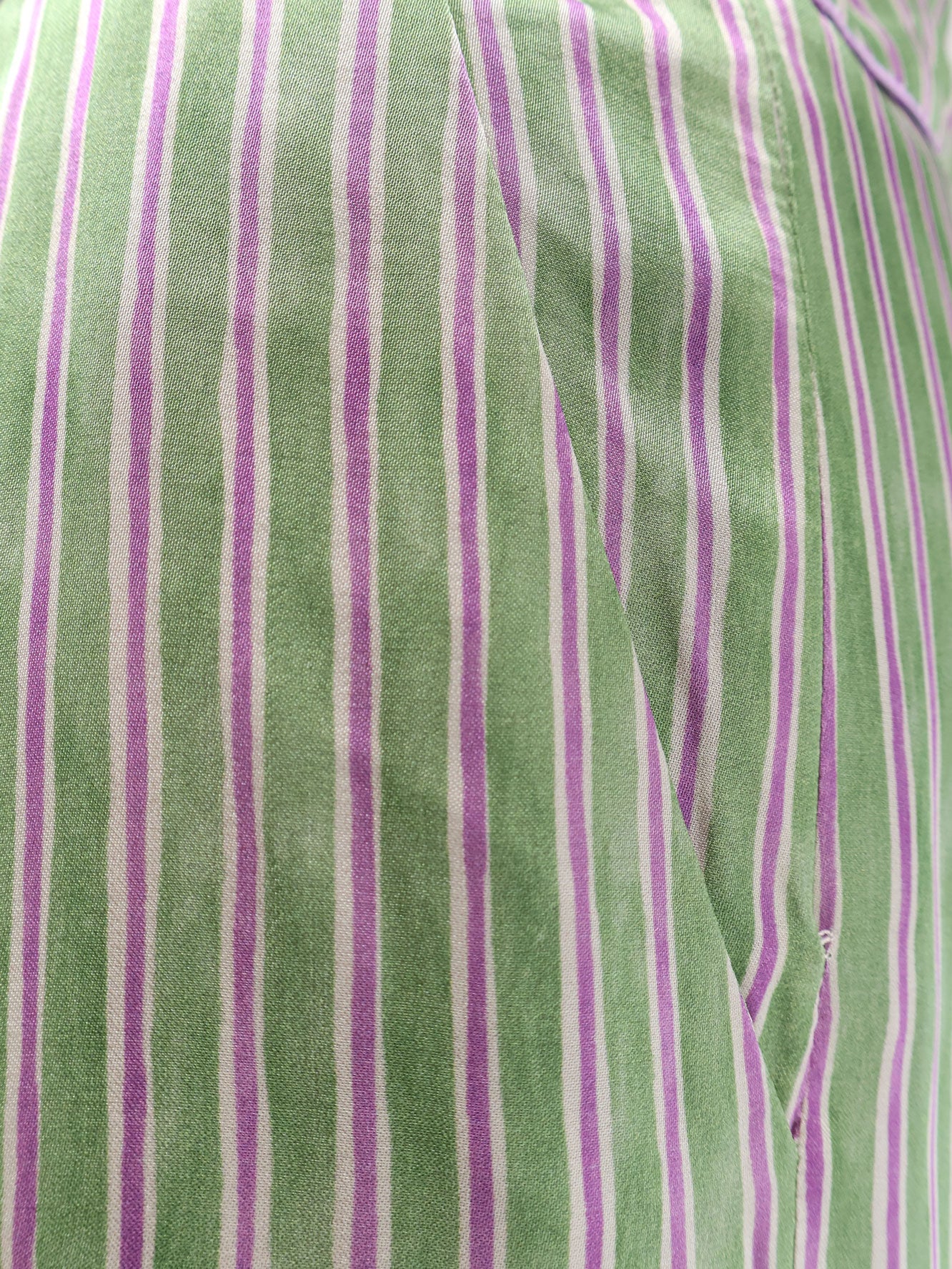 Multicolor viscose and rayon trousers