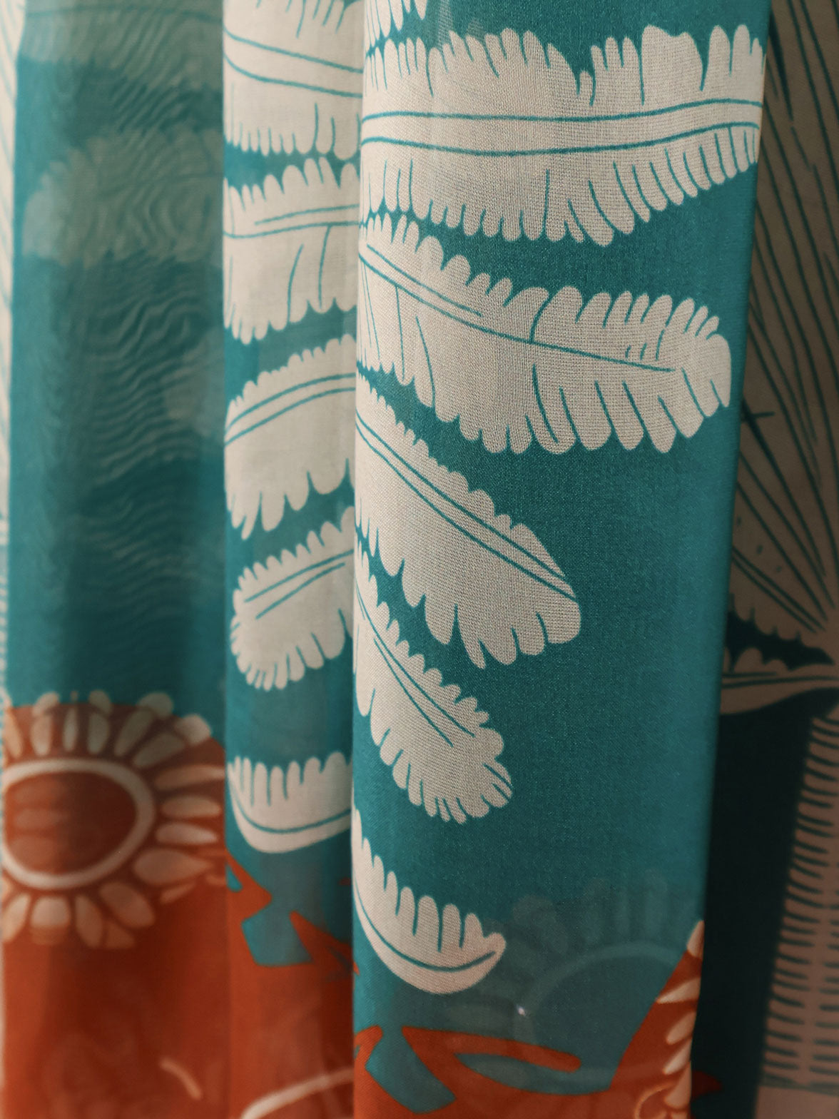 Gale Palme viscose and silk skirt