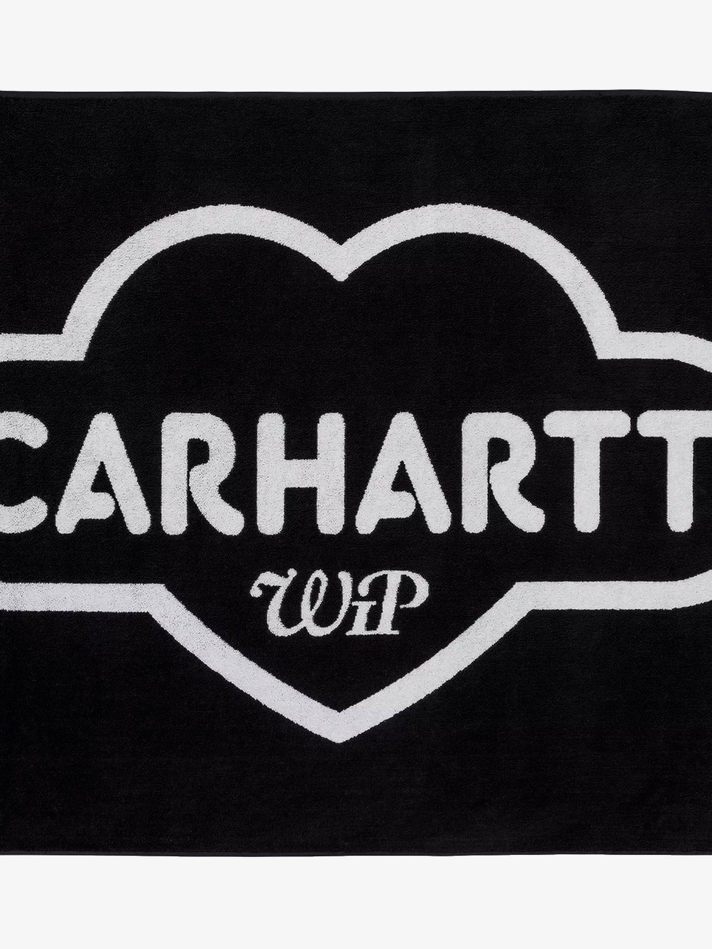 Cotton beach towel with front logo print