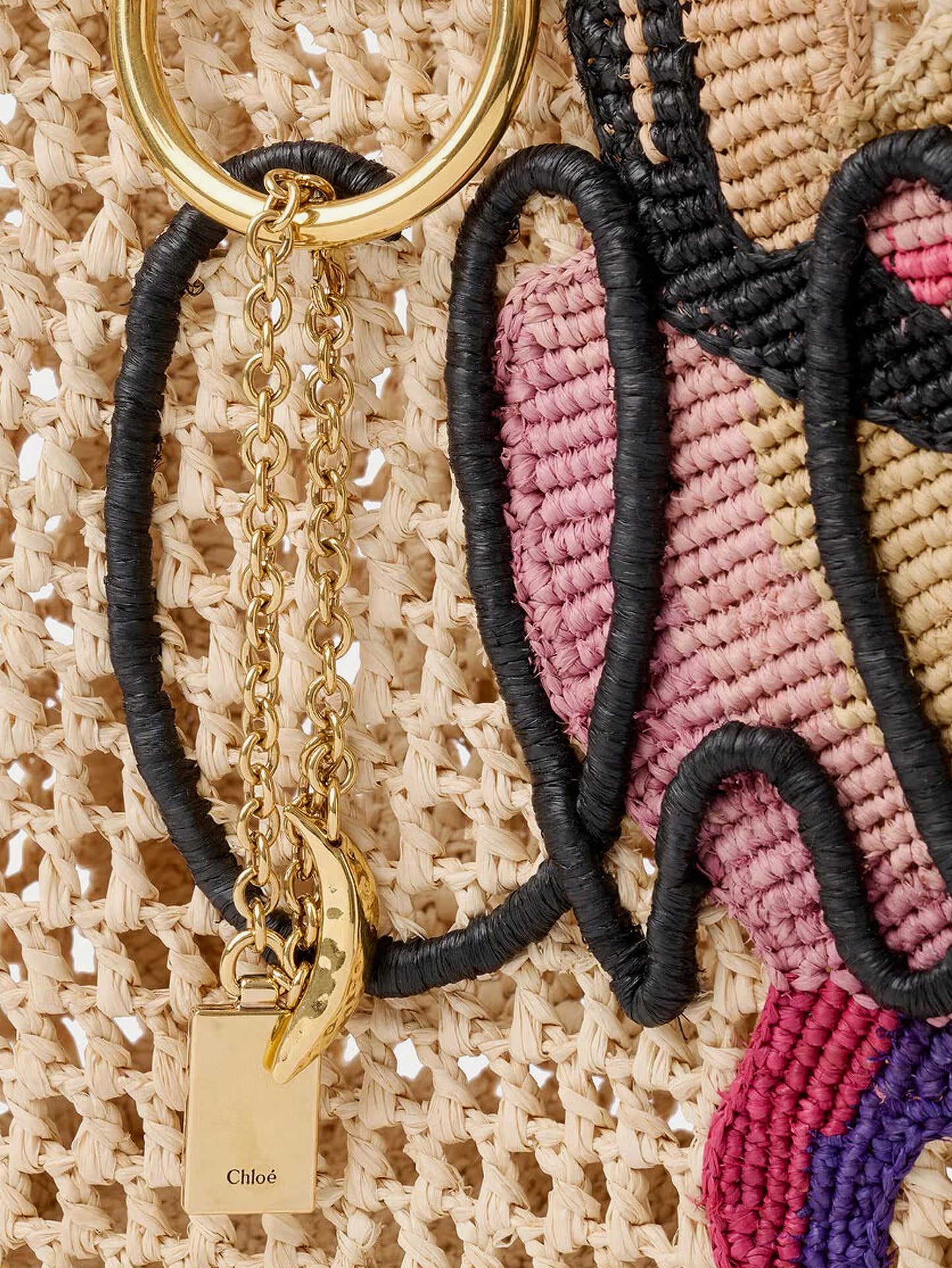 East-West Summer Banana Raffia Shoulder Bag