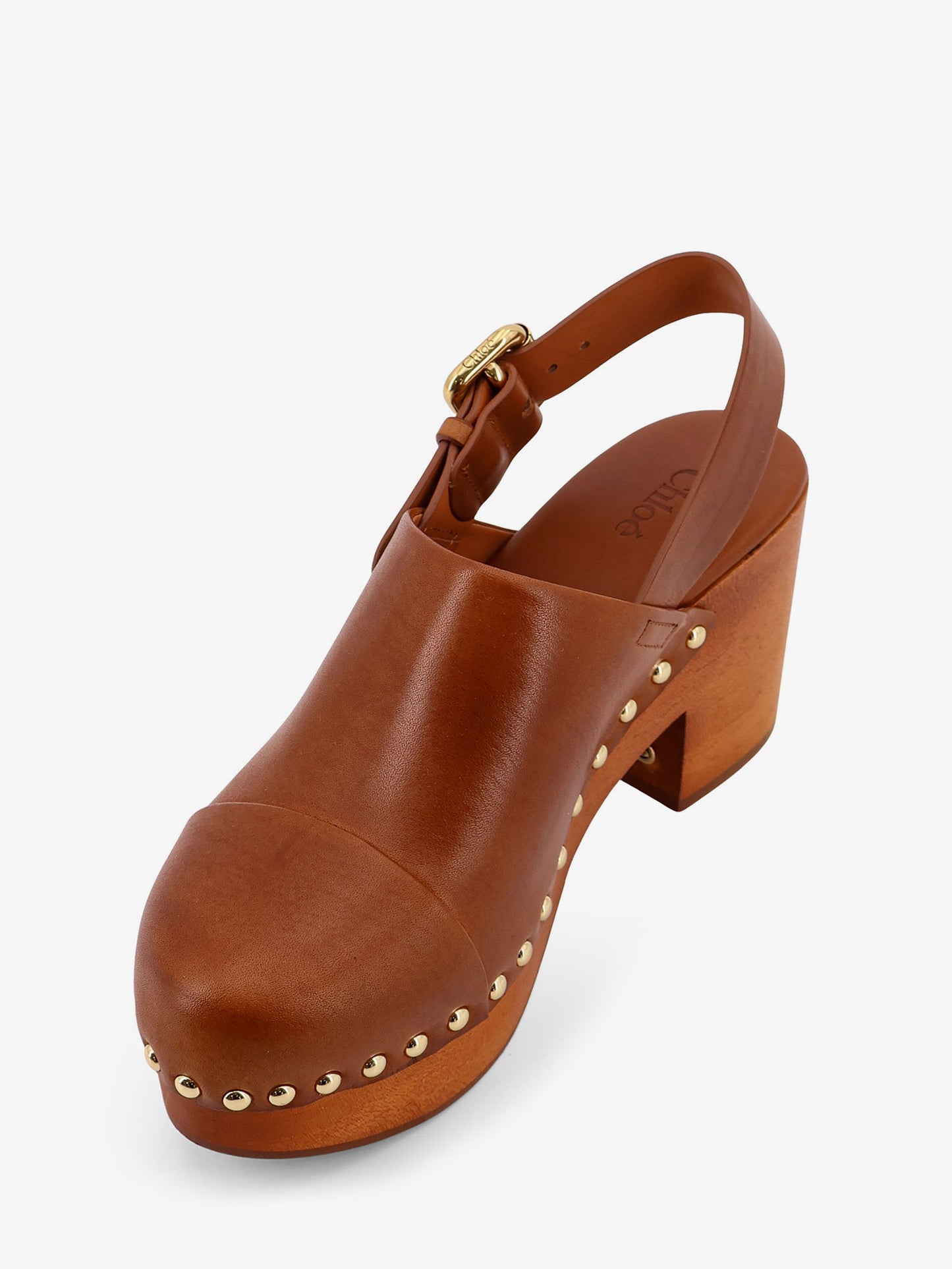 Leather and wood Jeanette sabot