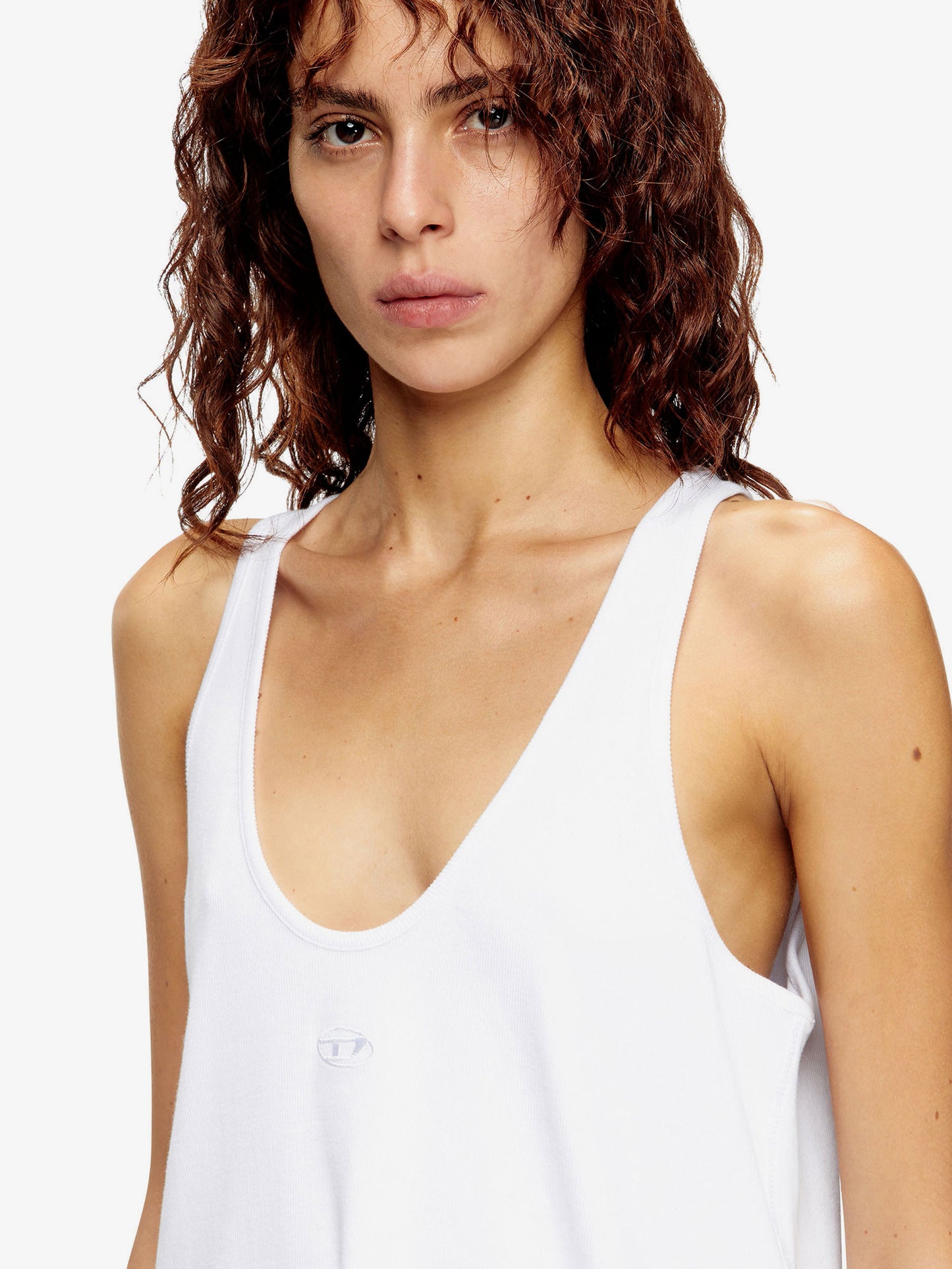 Ribbed cotton tank top