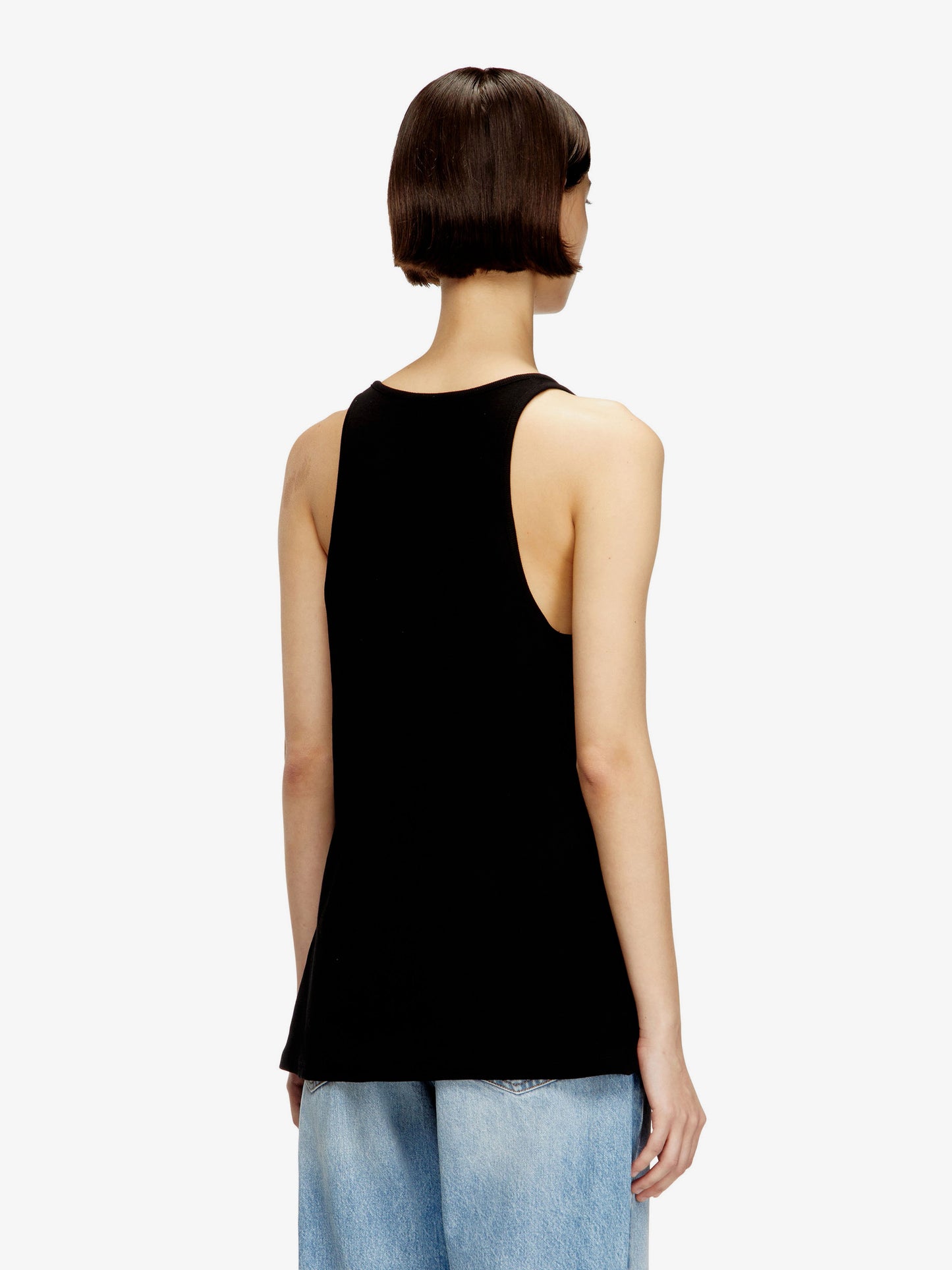 Ribbed cotton tank top