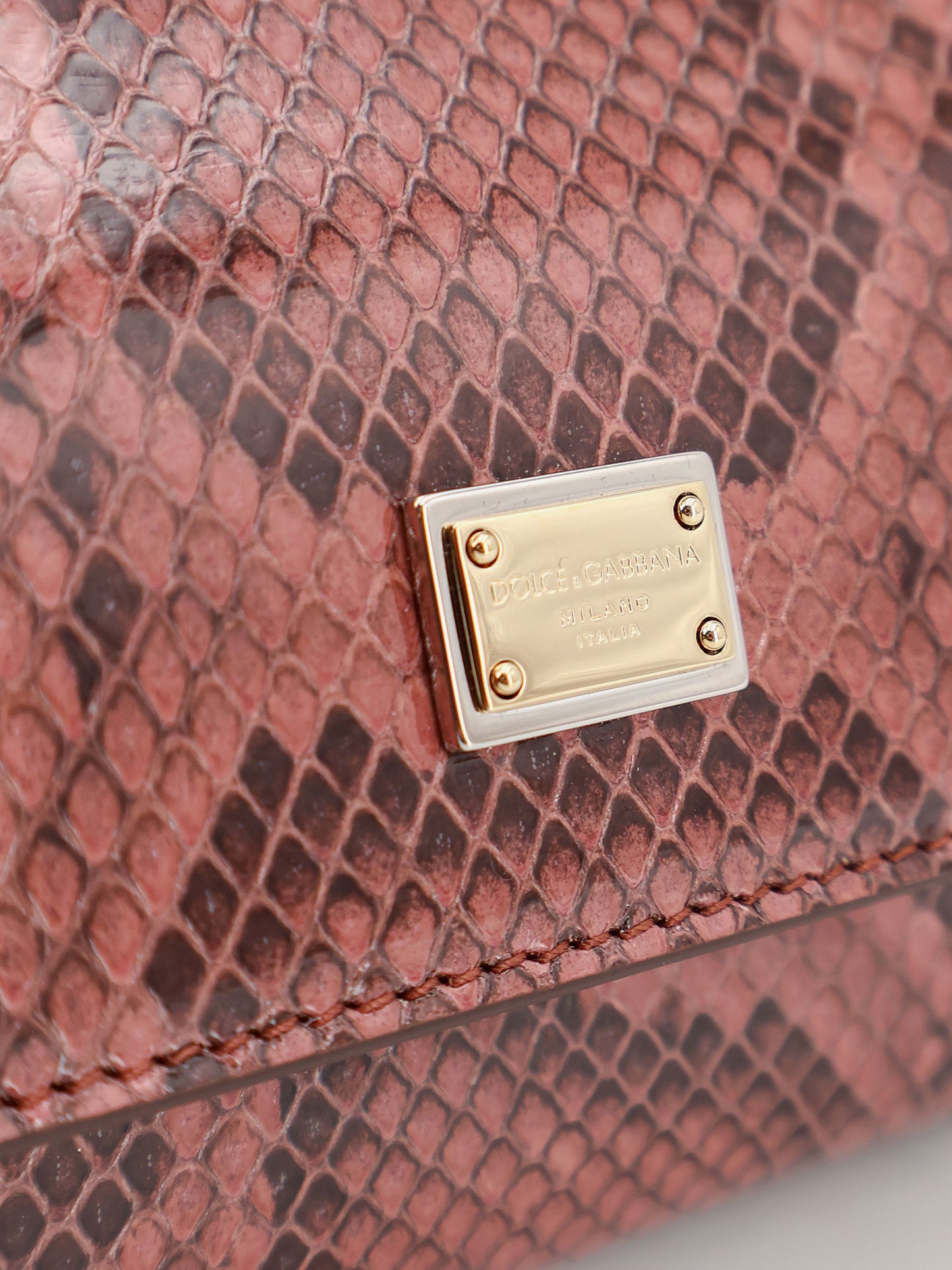 Sicily shiny python mini handbag
