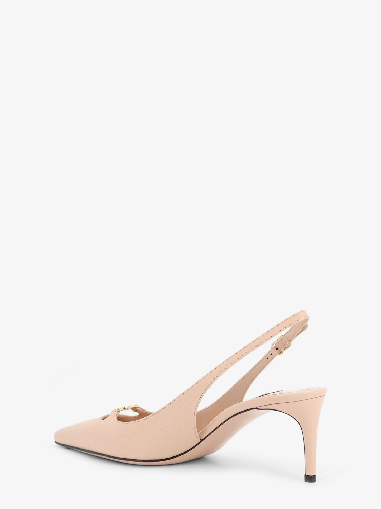 Leather pumps with metal DG logo