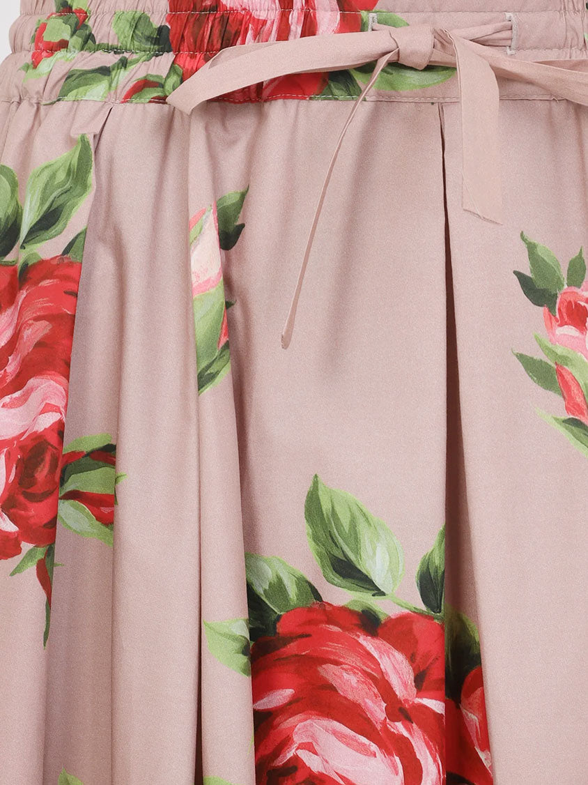 Cotton skirt with iconic print