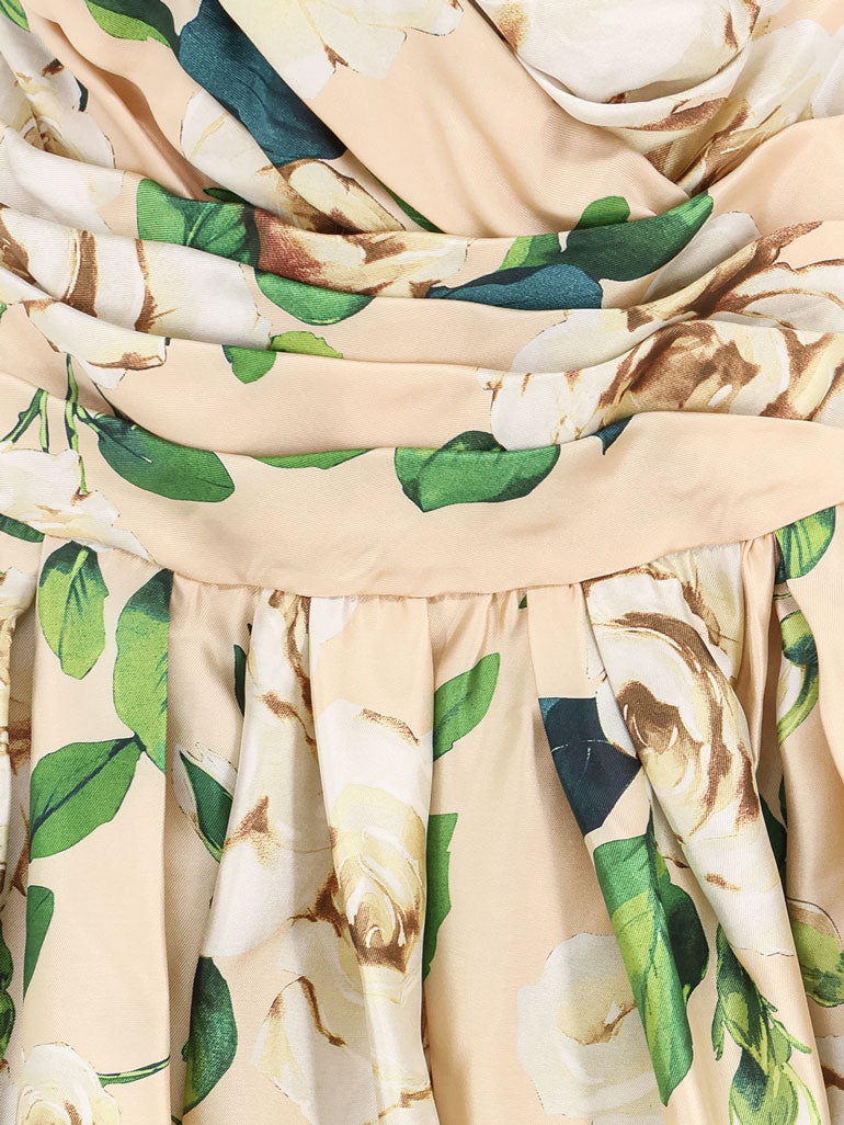 Silk dress with floral print