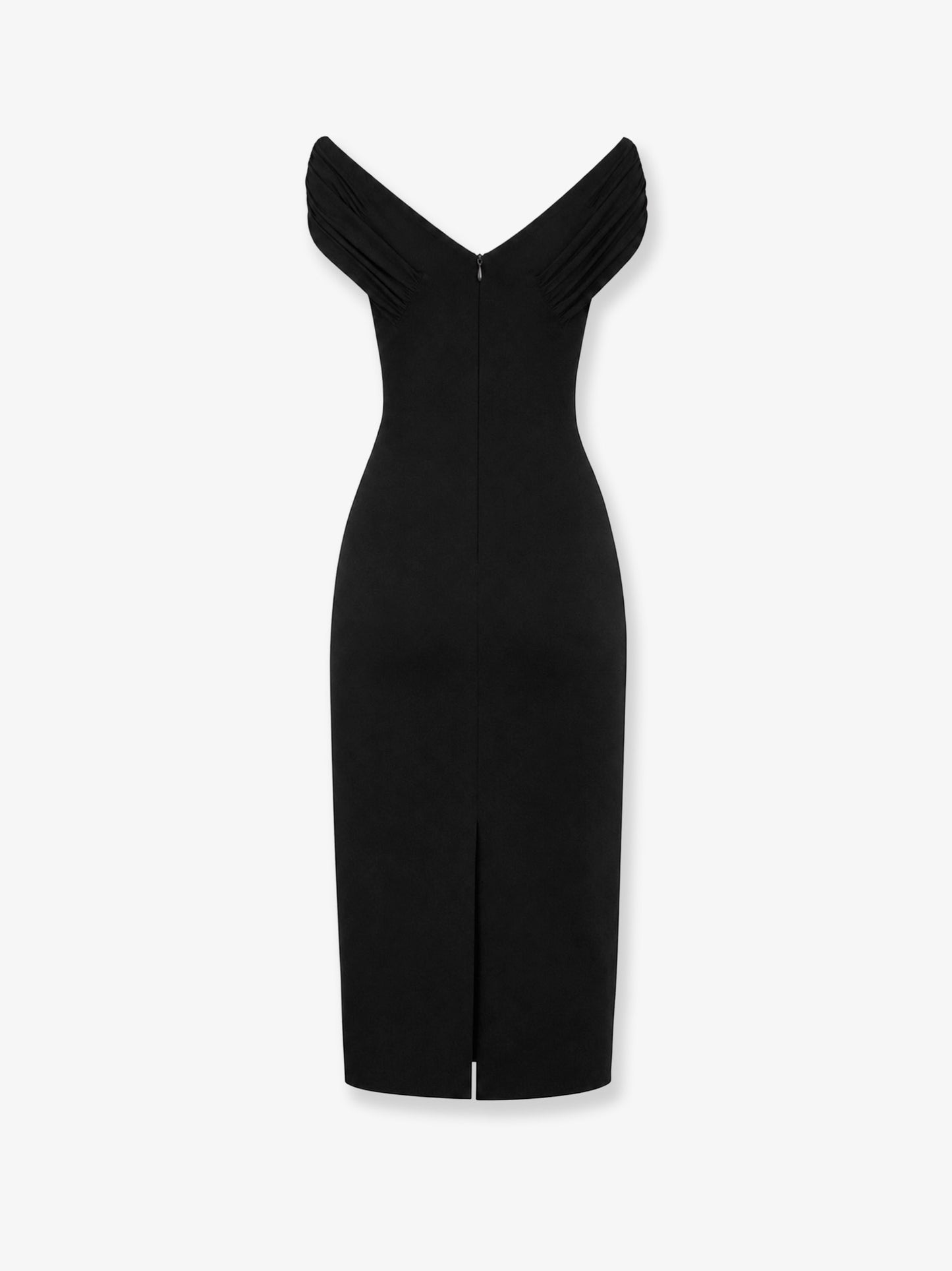 Fitted organzino crêpe dress