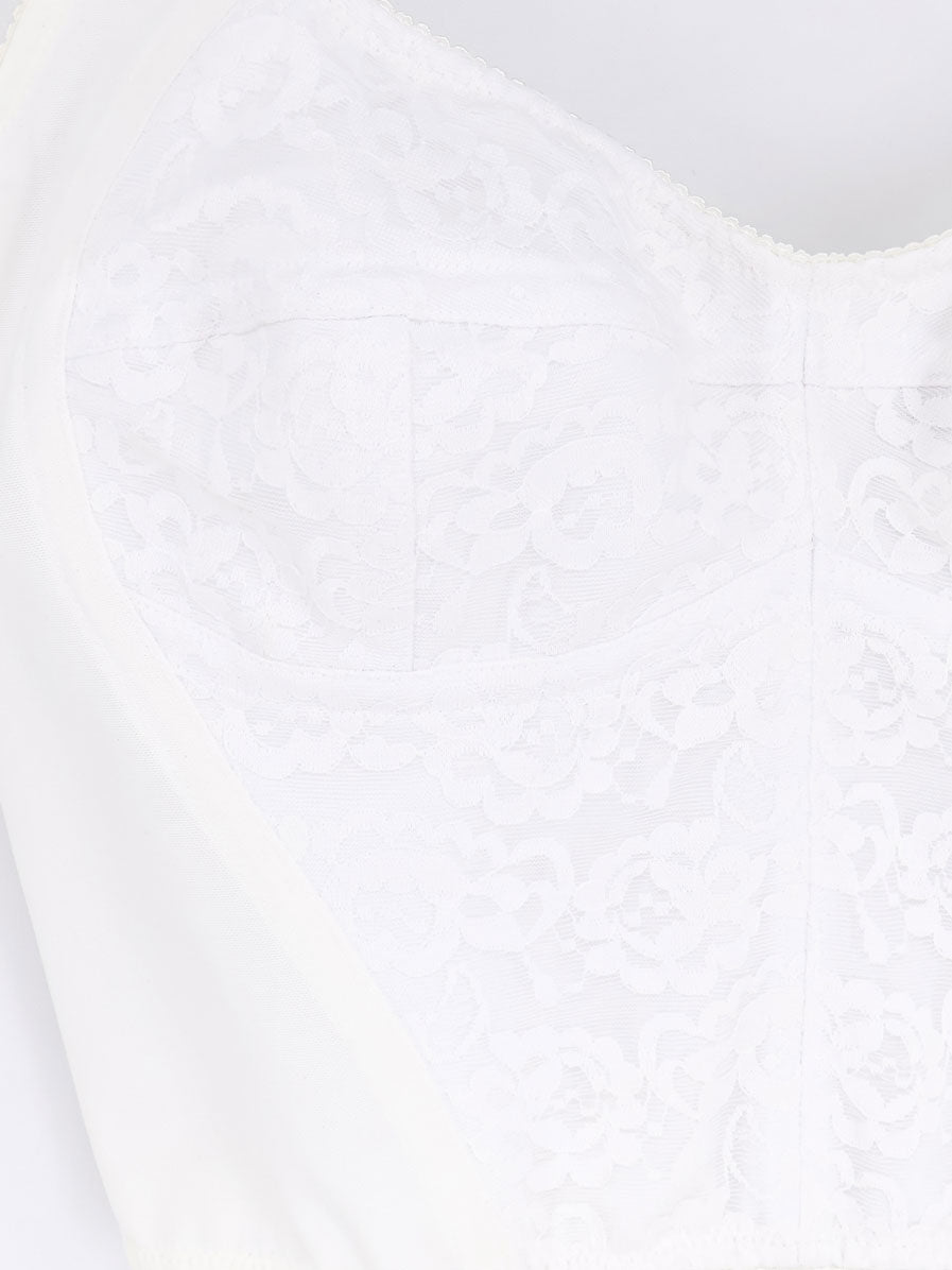 Top bustier con inserti in pizzo
