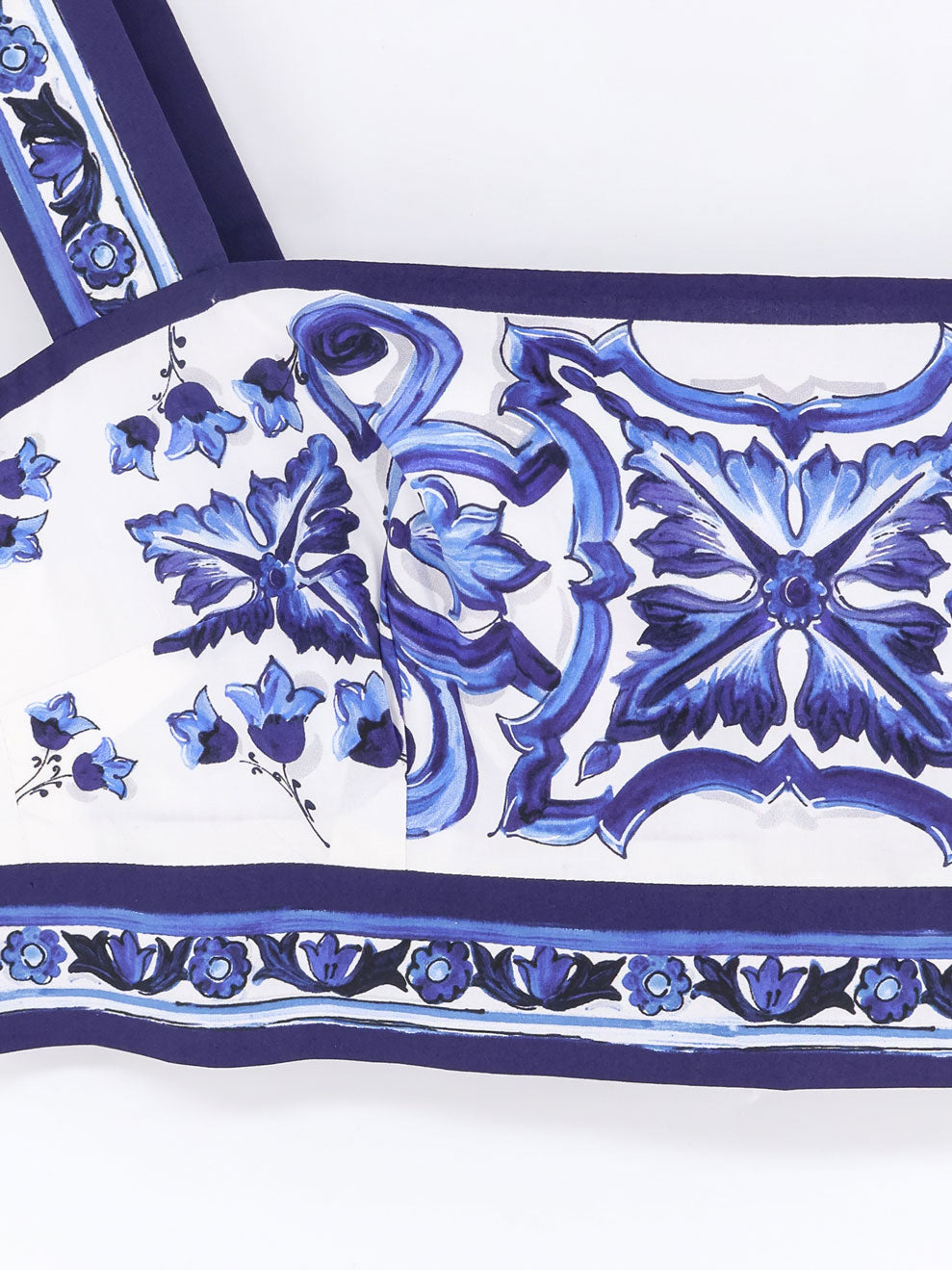 Cotton top with Maiolica print